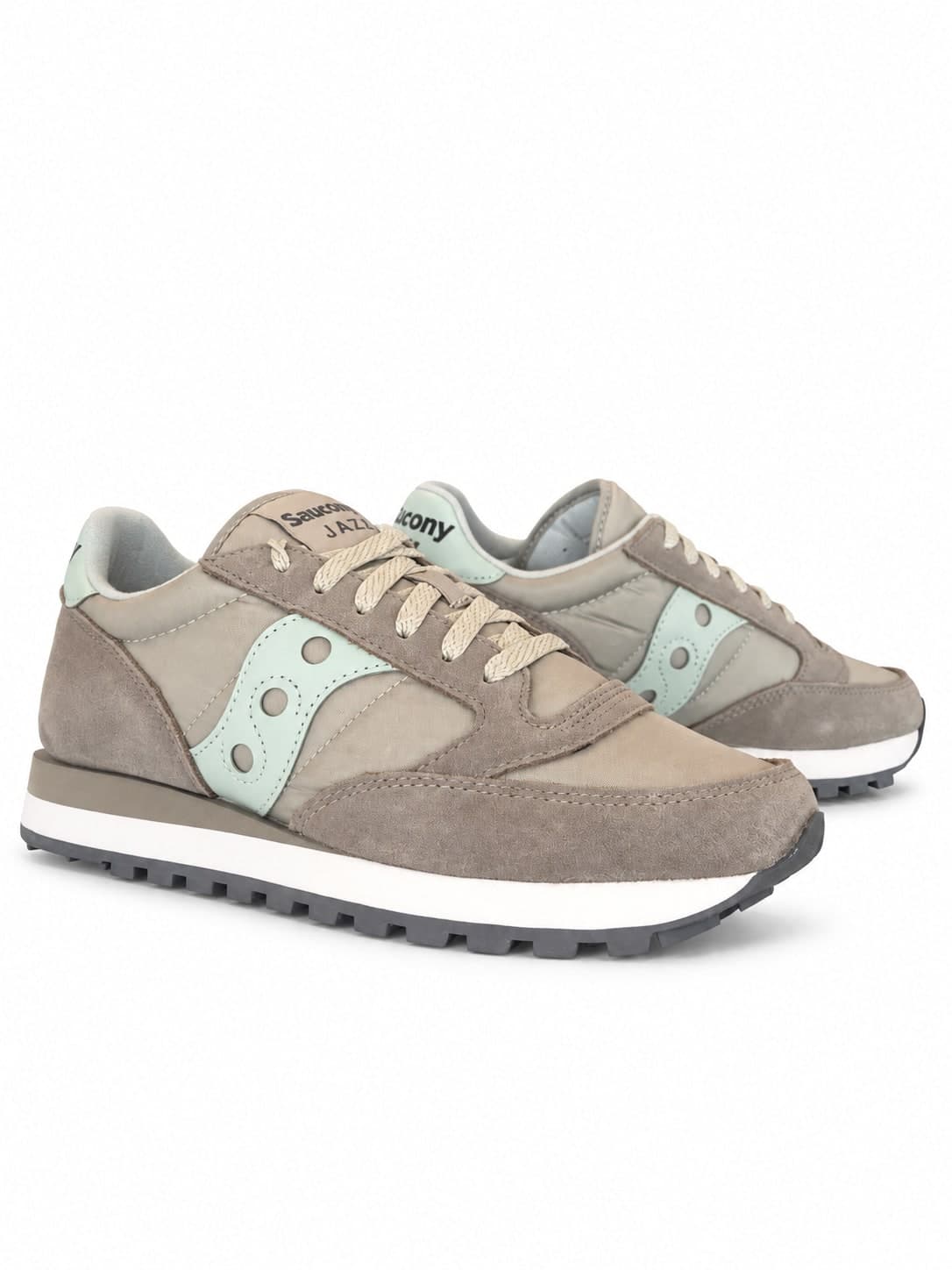 Saucony jazz original donna tortora e verde menta - 4