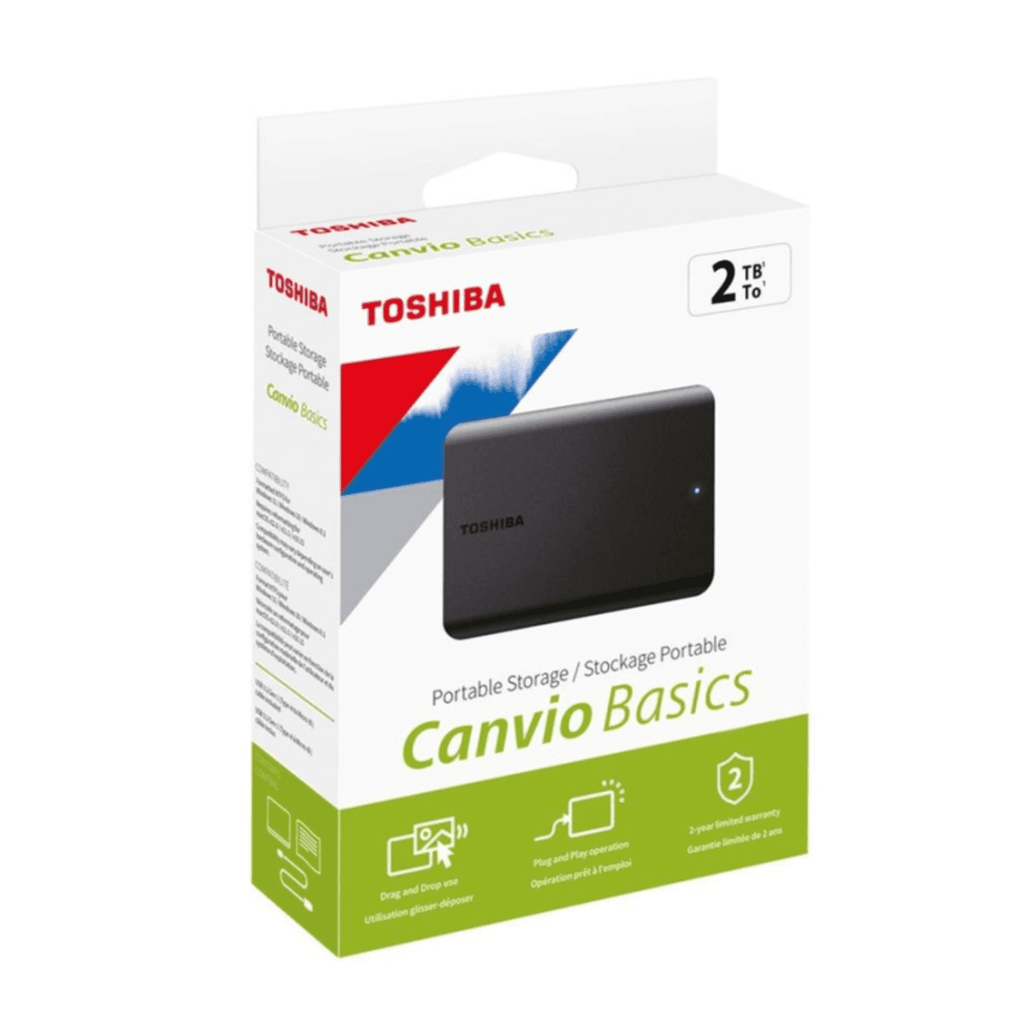 Toshiba Canvio Basics disco rigido esterno 2 TB 2.5" USB Type-A / Micro-USB B 2.0/3.2 Gen 1 (3.1 Gen 1) Nero - 6