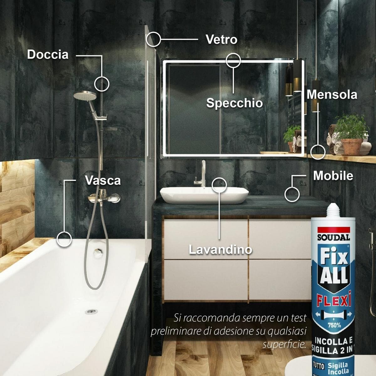 Soudal Fix ALL Flexi colla sigillante 290 ml - 5