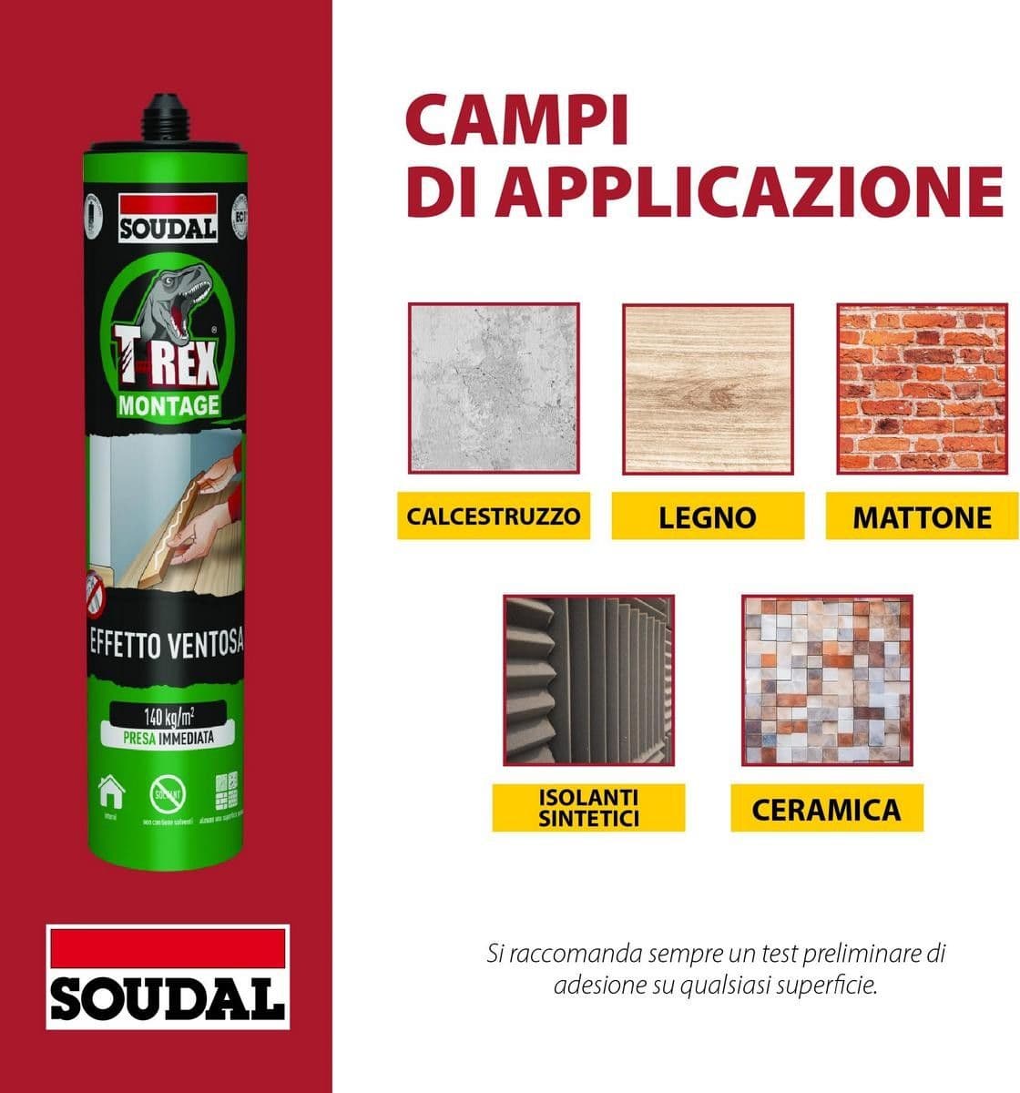 Soudal T-Rex Montage Effetto Ventosa colla 380 g - 3