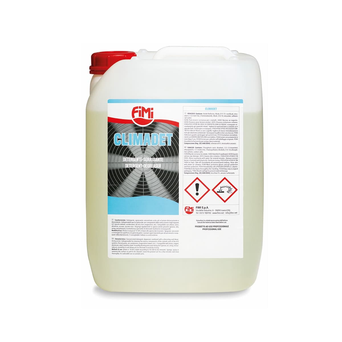 DETERGENTE UNITA' ESTERNE IMPIANTI A/C CLIMADET- 5 lt- FIMI- pezzi 1 - 2