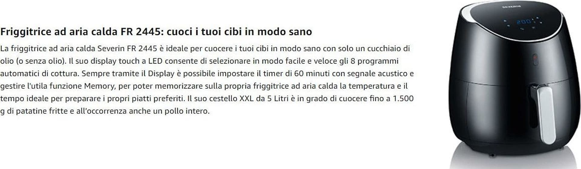 Severin Friggitrice ad aria calda FR 2445 - 7