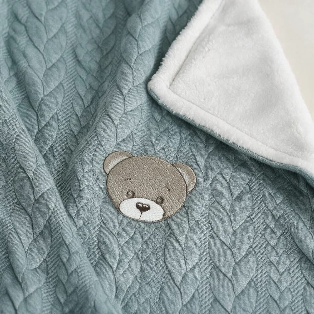 Coperta Treccia Coccolissimi Sherpa Teddy – Agave
