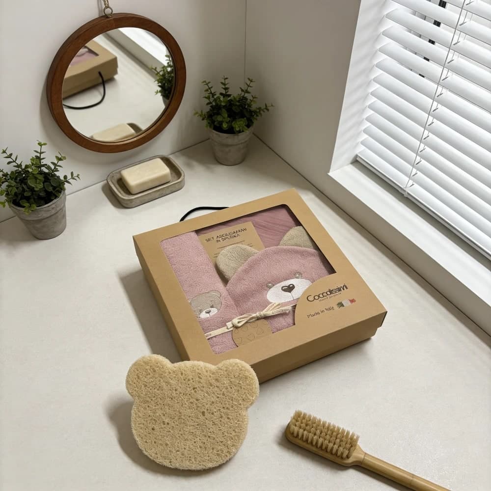 Kit Regalo Coccolissimi Teddy – Old Rose