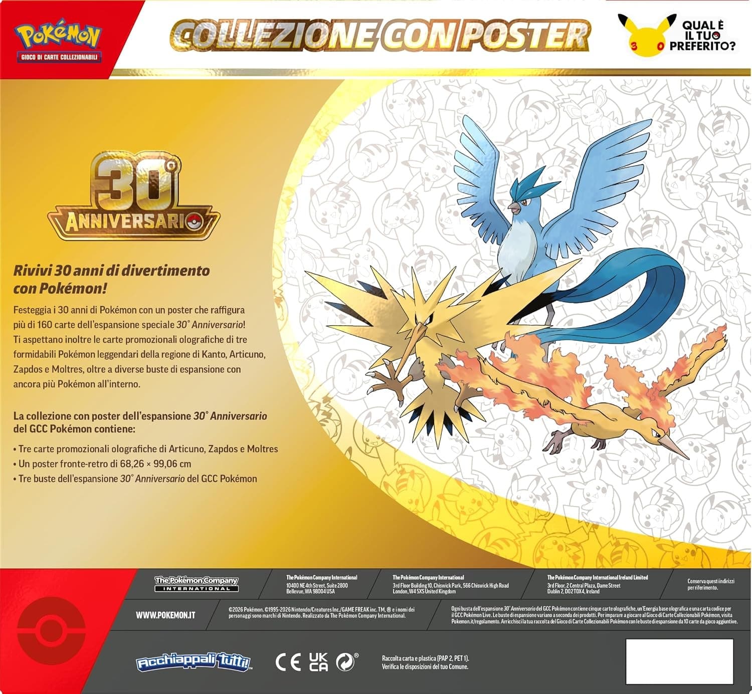 Pokémon: collezione con poster dell’espansione 30° Anniversario del GCC Pokémon - 3