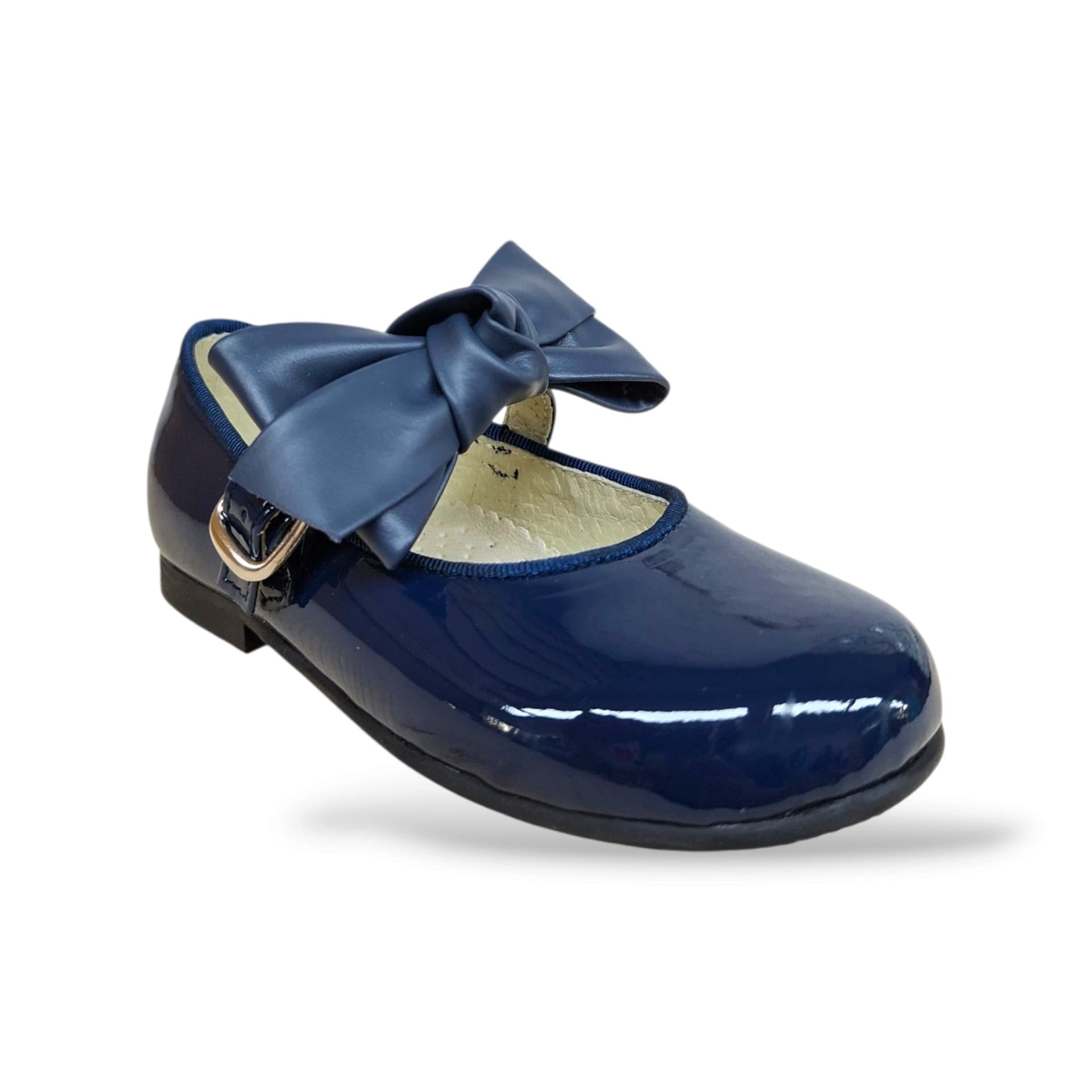 Panyno B2601 Ballerina Bambolina Bambina Blue | Vernice Lucida Fiocco Estraibile Fibbia Vivace Brillante Originale Cerimonia Scuola | Taglie 24-29 | Scarpetteria Gica - 2