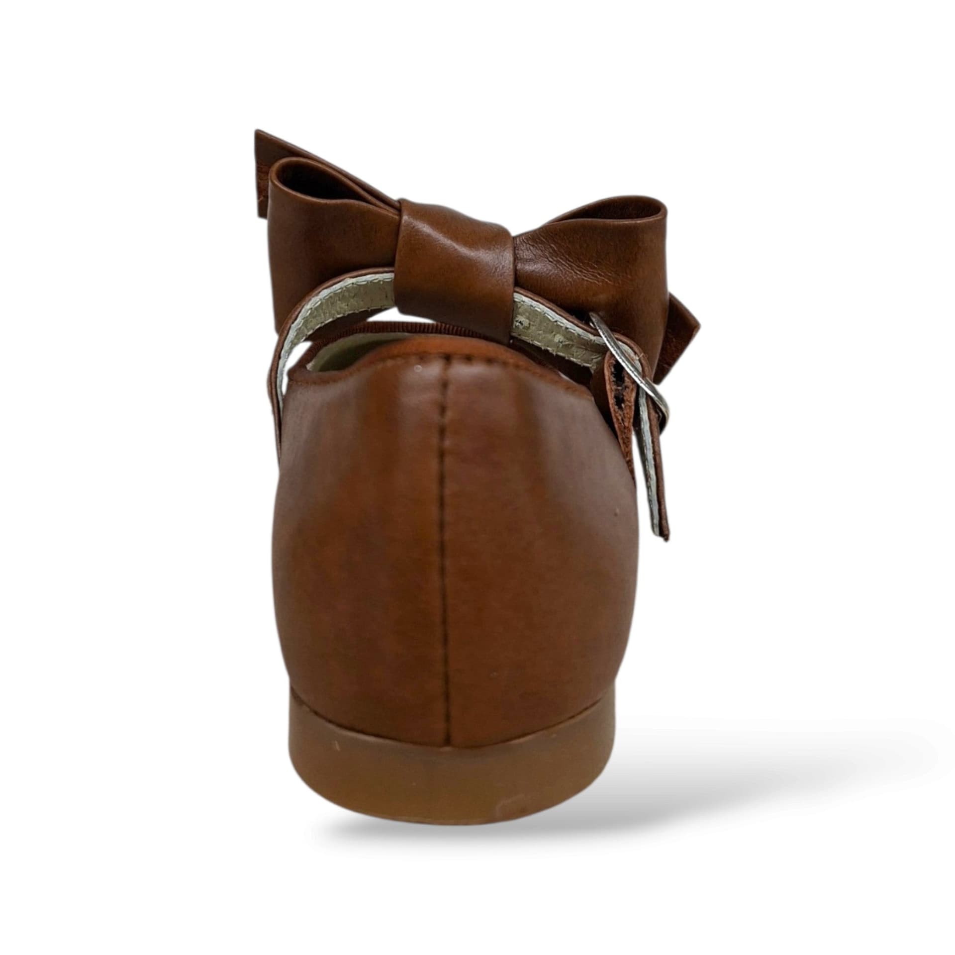 Panyno B2601 Ballerina Bambolina Bambina Tabacco | Pelle Naturale Morbida Fiocco Estraibile Fibbia Earth-Tone Autunnale Sofisticata Scuola | Taglie 24-29 | Scarpetteria Gica - 3