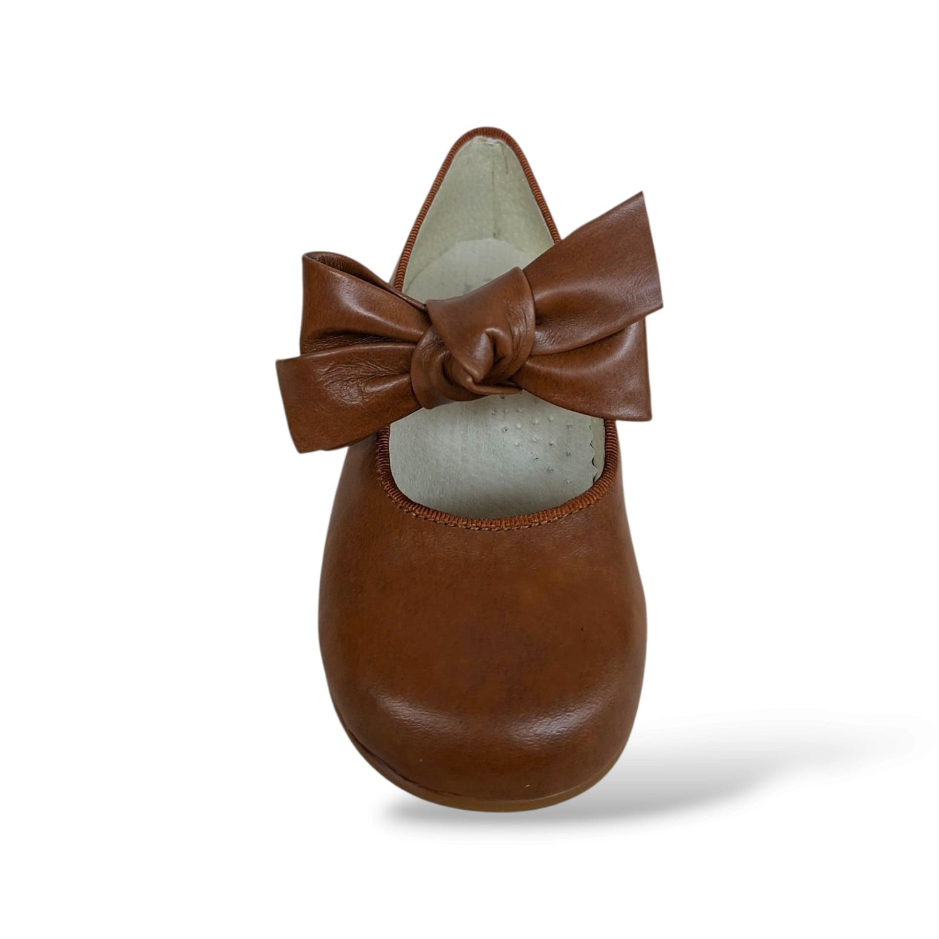 Panyno B2601 Ballerina Bambolina Bambina Tabacco | Pelle Naturale Morbida Fiocco Estraibile Fibbia Earth-Tone Autunnale Sofisticata Scuola | Taglie 24-29 | Scarpetteria Gica - 4