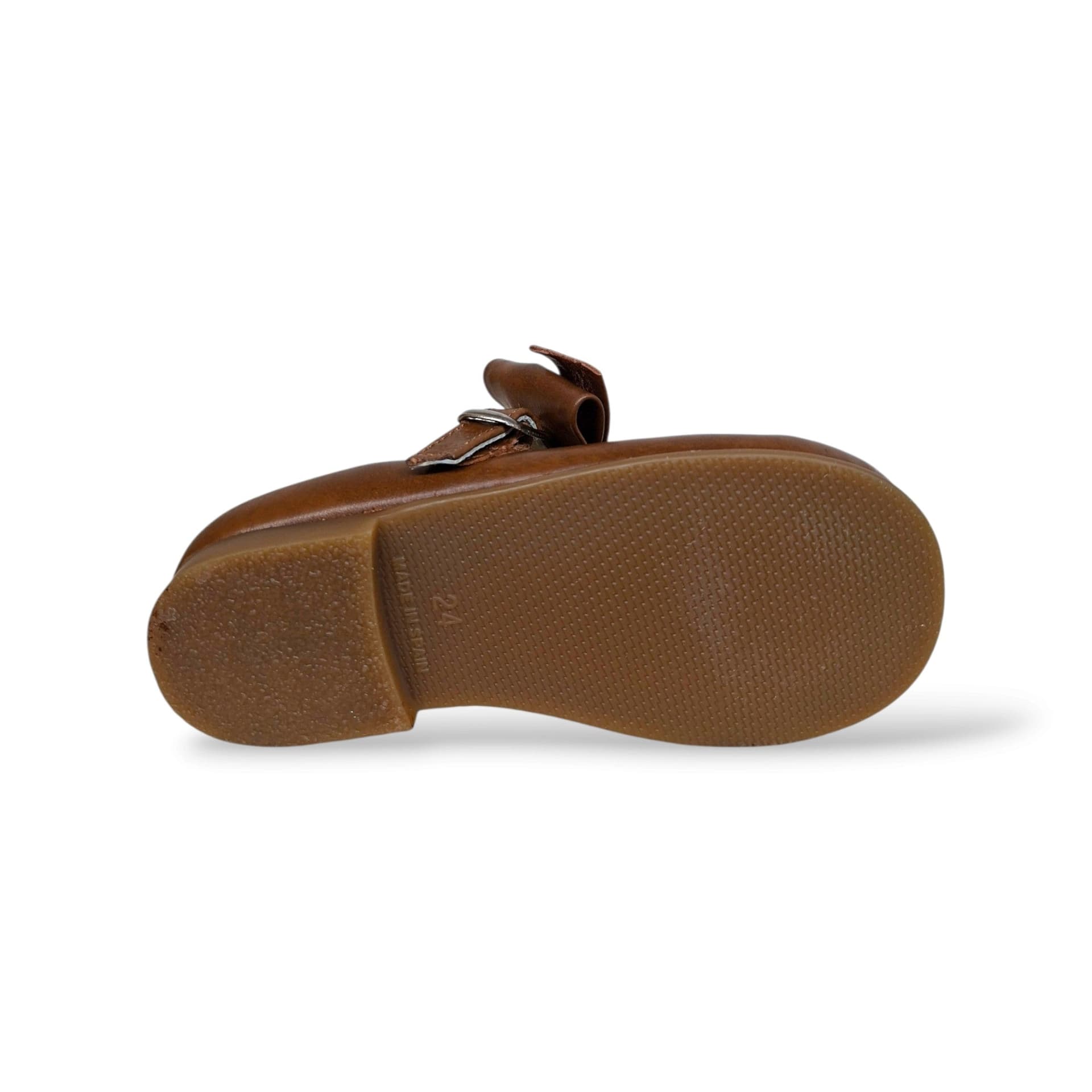 Panyno B2601 Ballerina Bambolina Bambina Tabacco | Pelle Naturale Morbida Fiocco Estraibile Fibbia Earth-Tone Autunnale Sofisticata Scuola | Taglie 24-29 | Scarpetteria Gica - 5