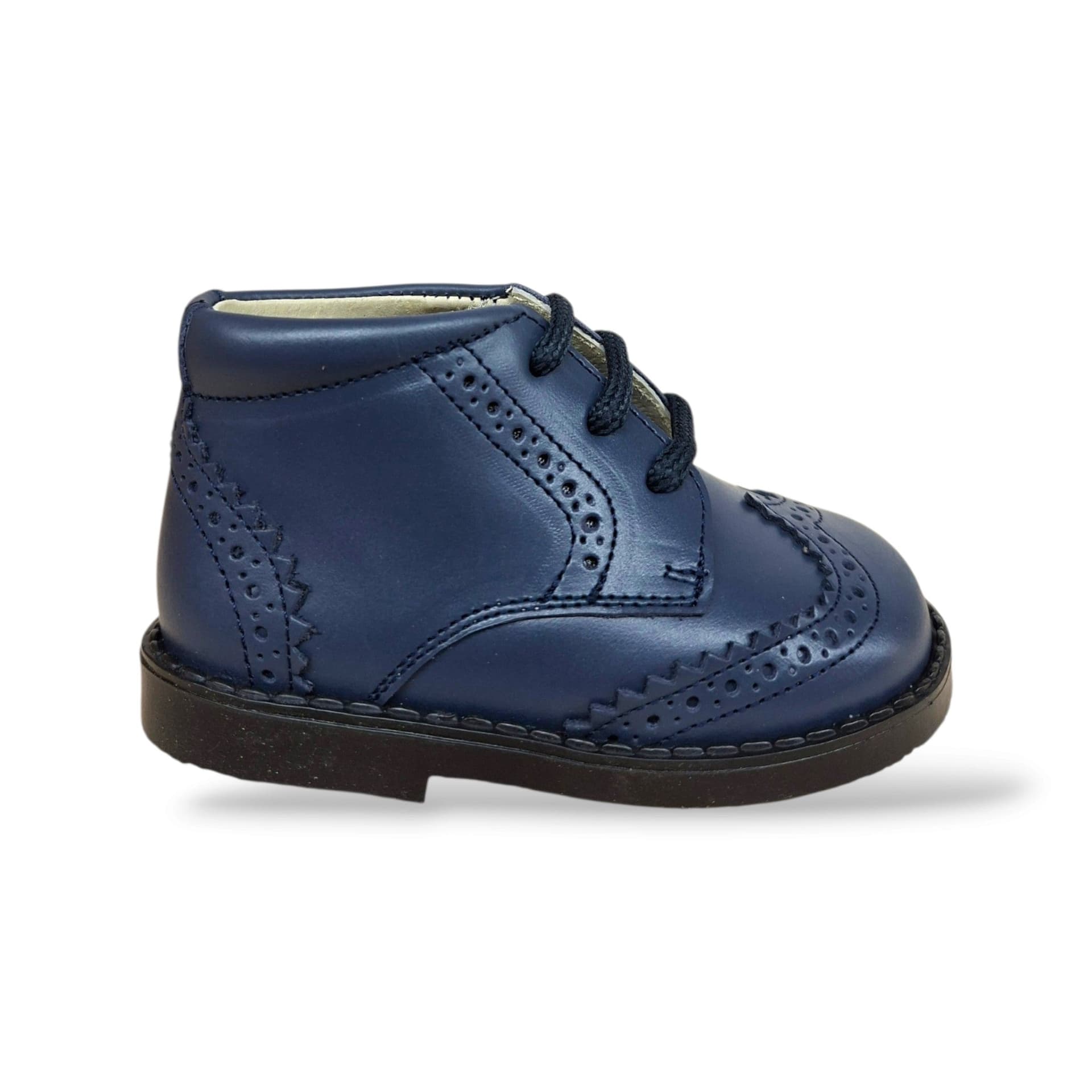 Panyno B2920 Inglesino Bambino Blue | Pelle Vera Morbida Lacci Elegante Vivace Originale Cerimonia Passeggio Formale | Taglie 19-24 | Scarpetteria Gica