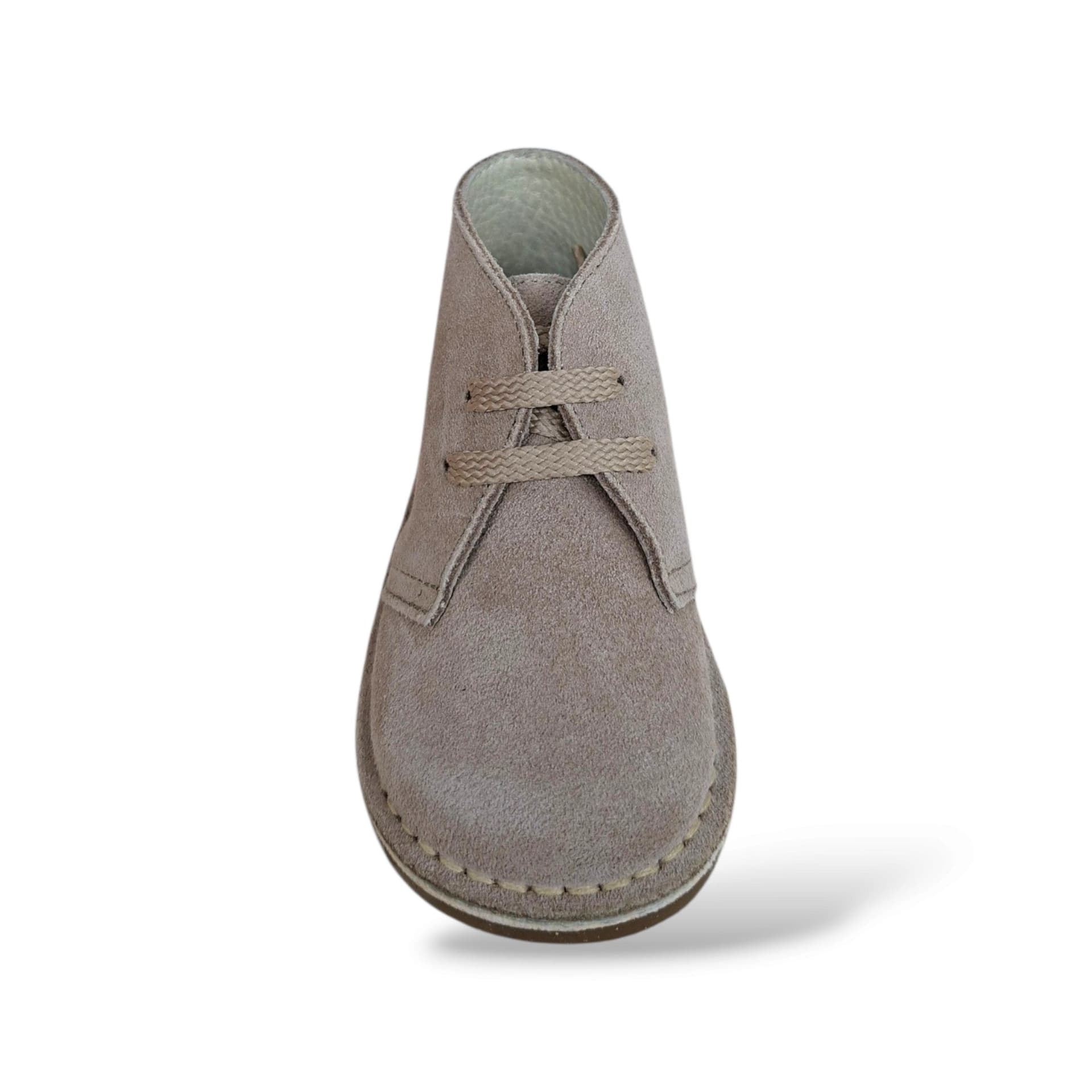 Panyno B2920 Polacchino Bambini Beige | Suede Crosta Morbido Lacci Stile Clarks Unisex Naturale Luminoso Versatile Scuola | Taglie 19-27 | Scarpetteria Gica - 4