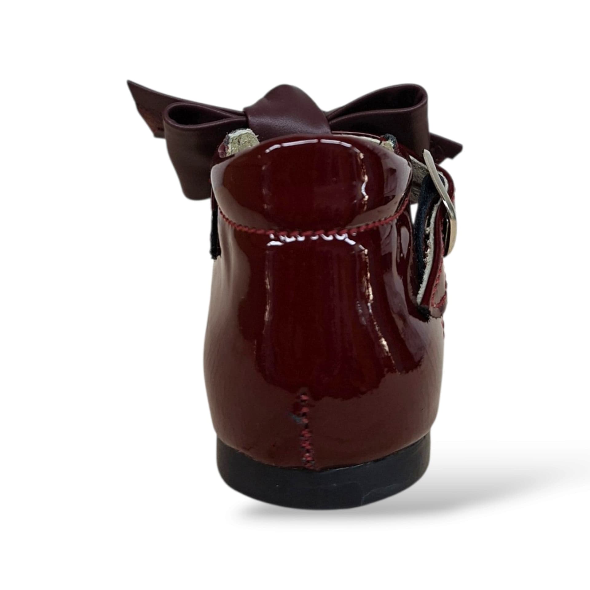 Panyno B1528 Ballerina Bambolina Primi Passi Bambina Bordeaux | Vernice Fiocco Estraibile Fibbia Elegante Romantica | Taglie 19-23 | Scarpetteria Gica - 3