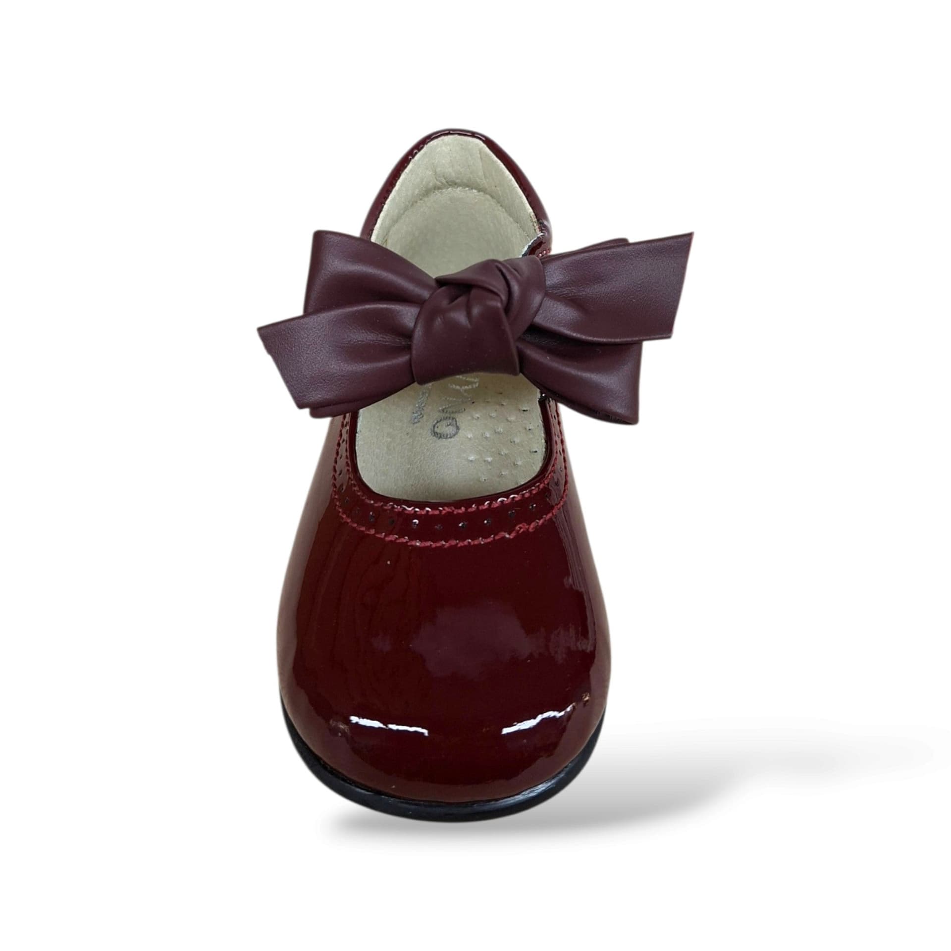Panyno B1528 Ballerina Bambolina Primi Passi Bambina Bordeaux | Vernice Fiocco Estraibile Fibbia Elegante Romantica | Taglie 19-23 | Scarpetteria Gica - 4
