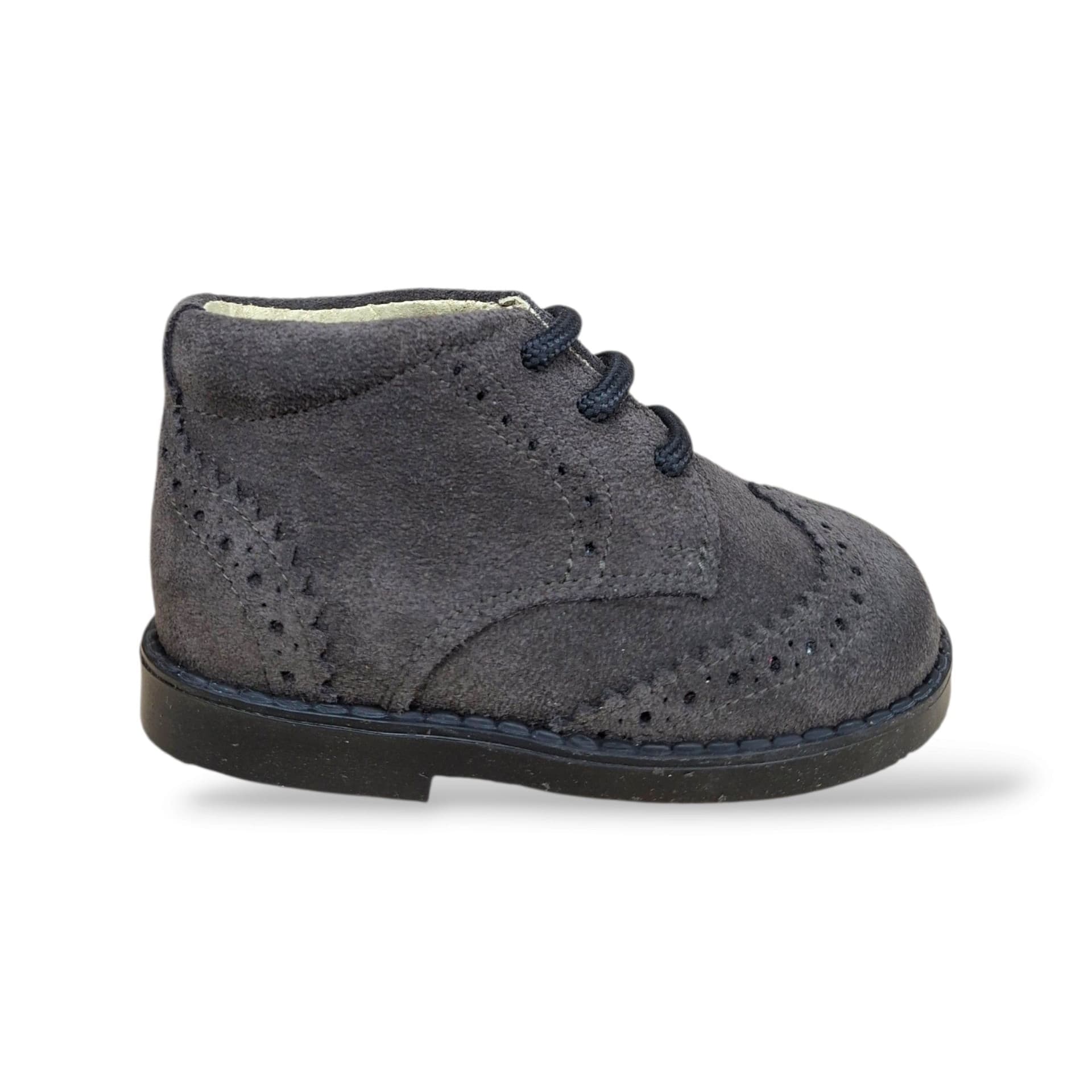 Panyno B2920 Inglesino Bambino Grigio | Pelle Vera Morbida Lacci Elegante Sofisticato Cerimonia Passeggio Classico | Taglie 19-24 | Scarpetteria Gica