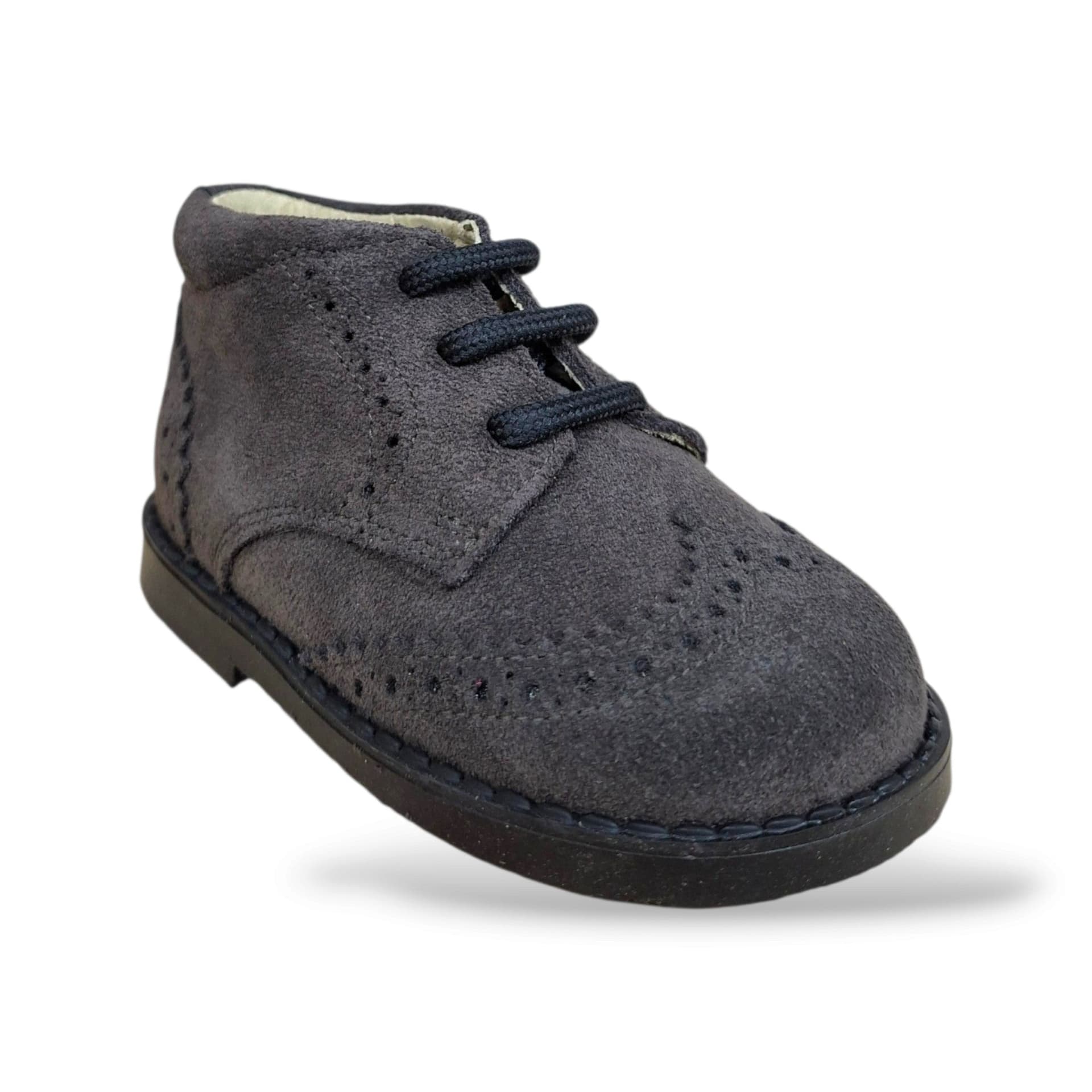Panyno B2920 Inglesino Bambino Grigio | Pelle Vera Morbida Lacci Elegante Sofisticato Cerimonia Passeggio Classico | Taglie 19-24 | Scarpetteria Gica - 2