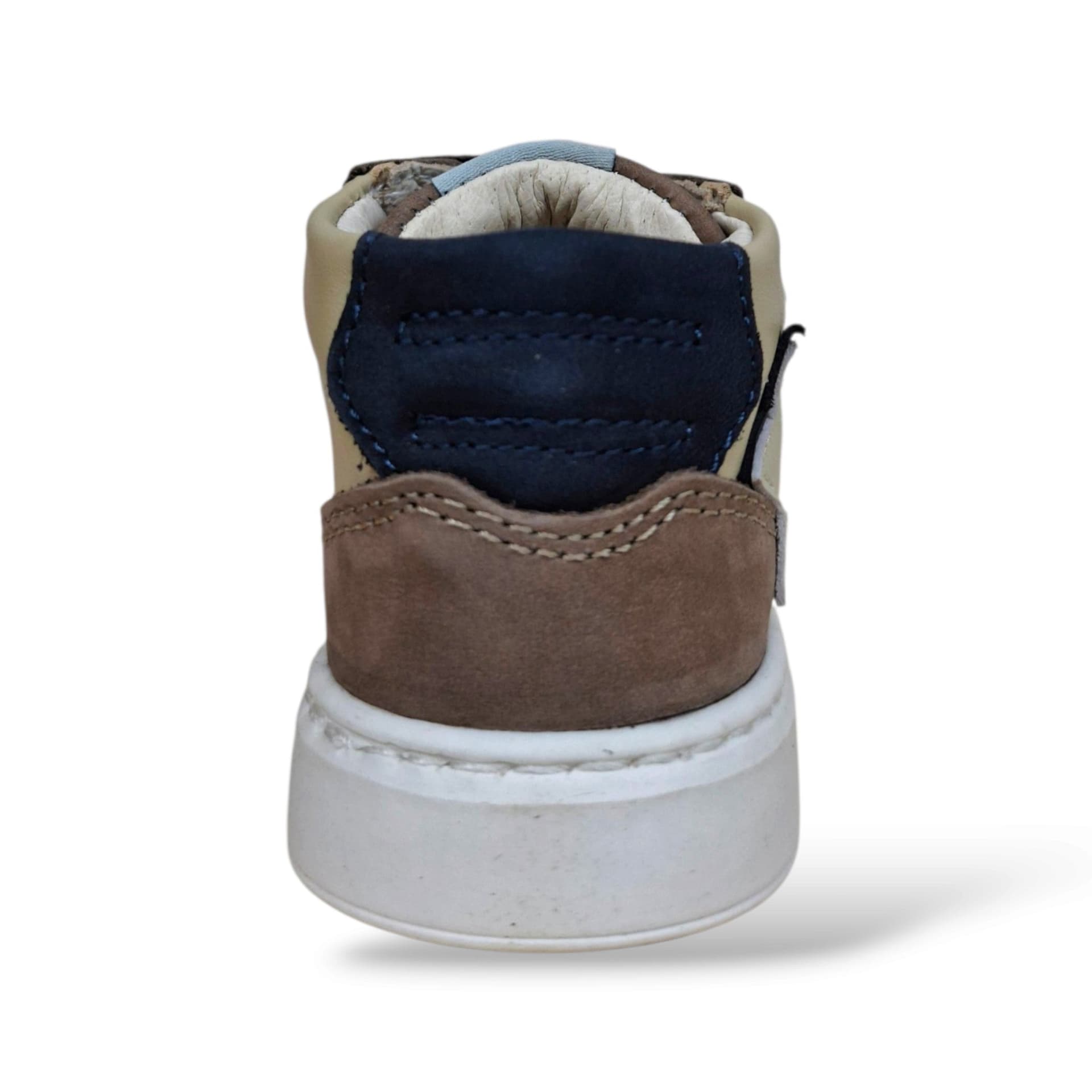 Balducci Cita 7487 Primi Passi Bambini Tortora Beige | Pelle e Suede Morbido Velcro Linea Soft Made in Italy Unisex Naturale Artigianale Crescita Sana | Taglie 20-26 | Scarpetteria Gica - 3