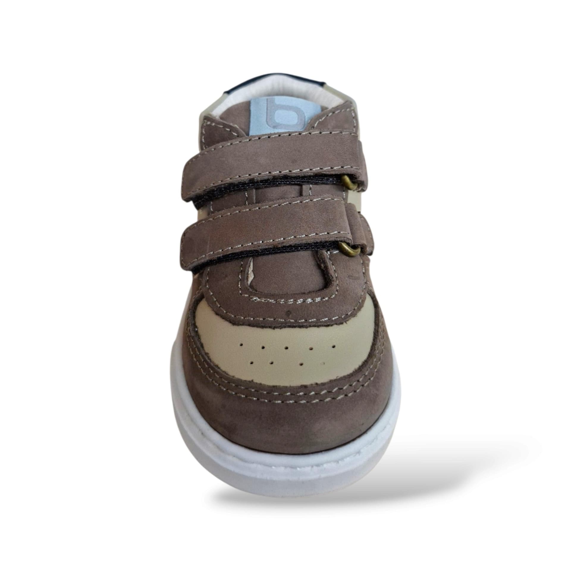 Balducci Cita 7487 Primi Passi Bambini Tortora Beige | Pelle e Suede Morbido Velcro Linea Soft Made in Italy Unisex Naturale Artigianale Crescita Sana | Taglie 20-26 | Scarpetteria Gica - 4