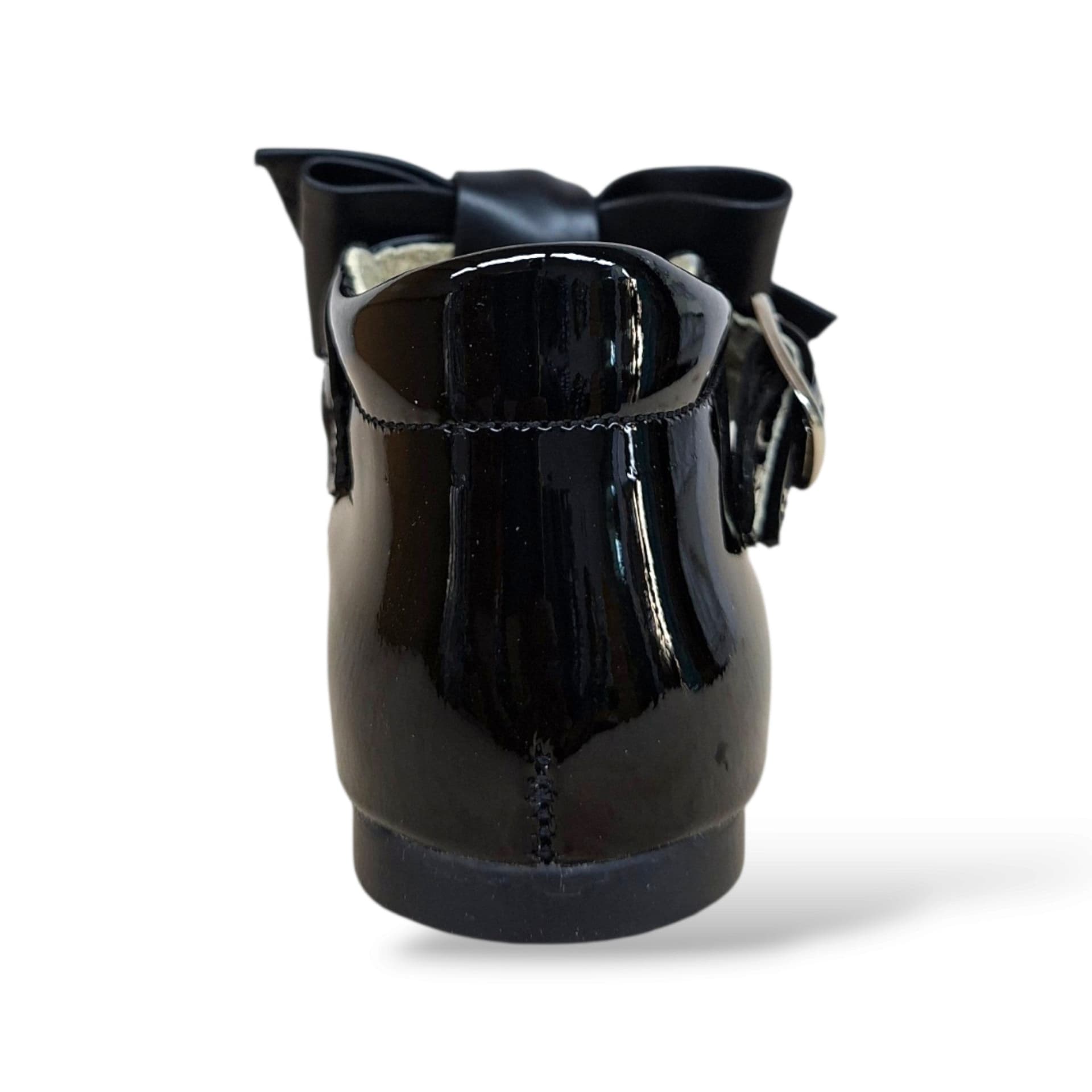 Panyno B1528 Ballerina Bambolina Primi Passi Bambina Nero | Vernice Lucida Fiocco Estraibile Fibbia Classica Elegante Cerimonia | Taglie 19-23 | Scarpetteria Gica - 3