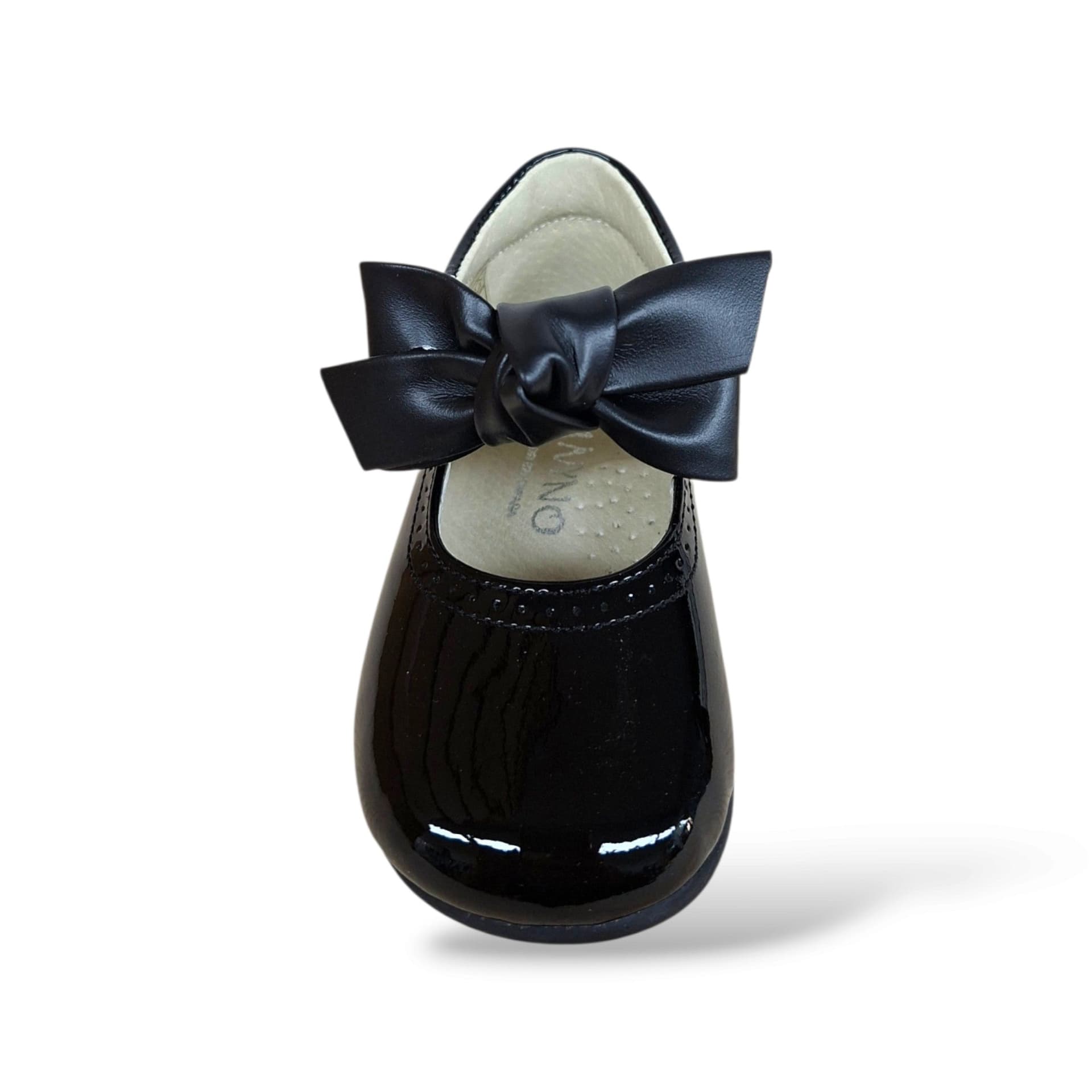 Panyno B1528 Ballerina Bambolina Primi Passi Bambina Nero | Vernice Lucida Fiocco Estraibile Fibbia Classica Elegante Cerimonia | Taglie 19-23 | Scarpetteria Gica - 4