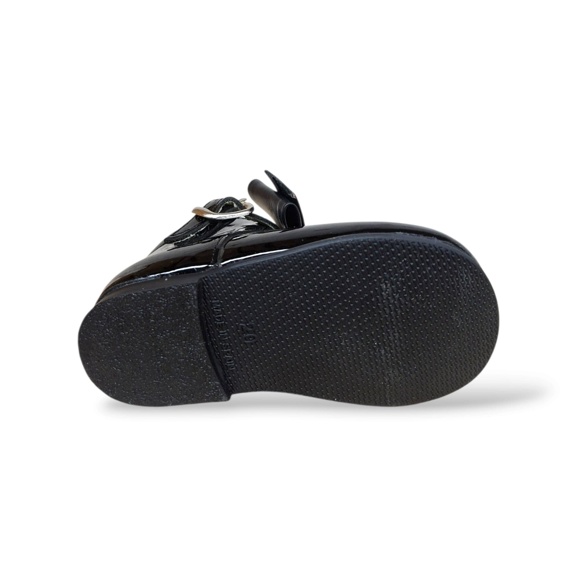 Panyno B1528 Ballerina Bambolina Primi Passi Bambina Nero | Vernice Lucida Fiocco Estraibile Fibbia Classica Elegante Cerimonia | Taglie 19-23 | Scarpetteria Gica - 5