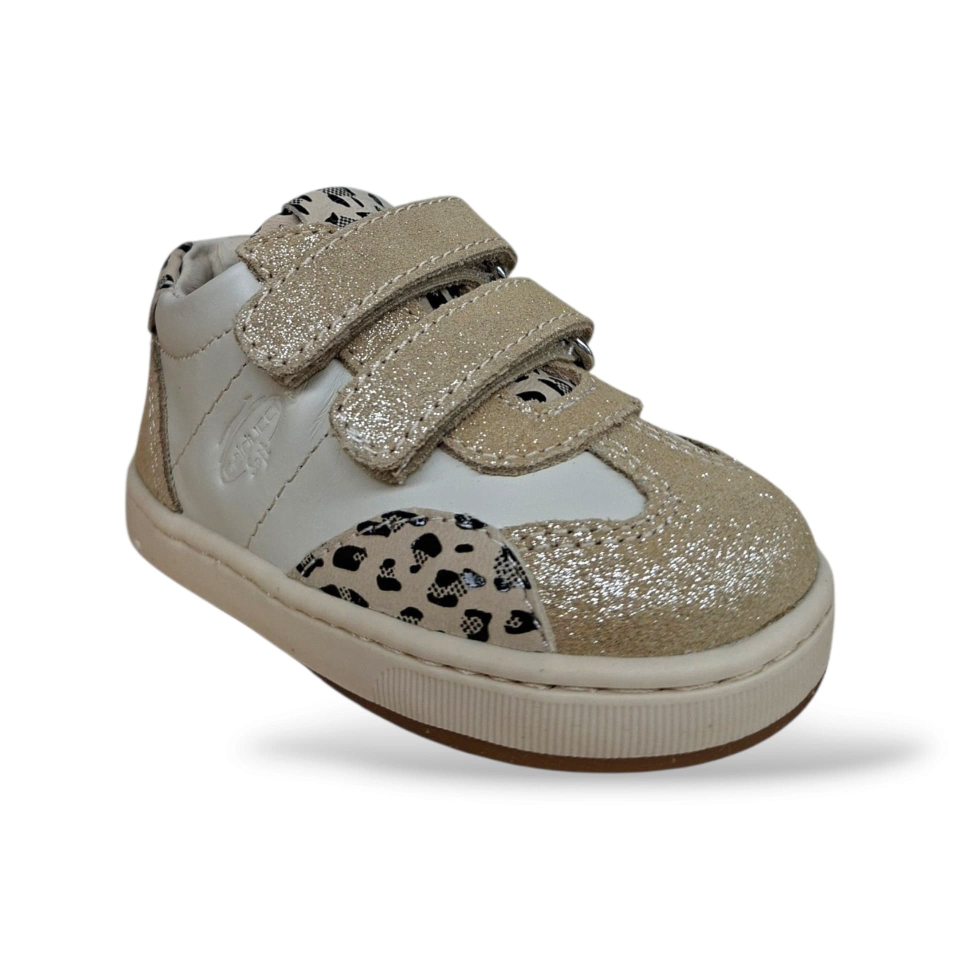 Balducci Cita 7456 Primi Passi Bambina Beige Platino Maculato | Vera Pelle Animal Print Velcro Linea Soft Made in Italy Fashion Glamour Originale Artigianale | Taglie 19-24 | Scarpetteria Gica - 2