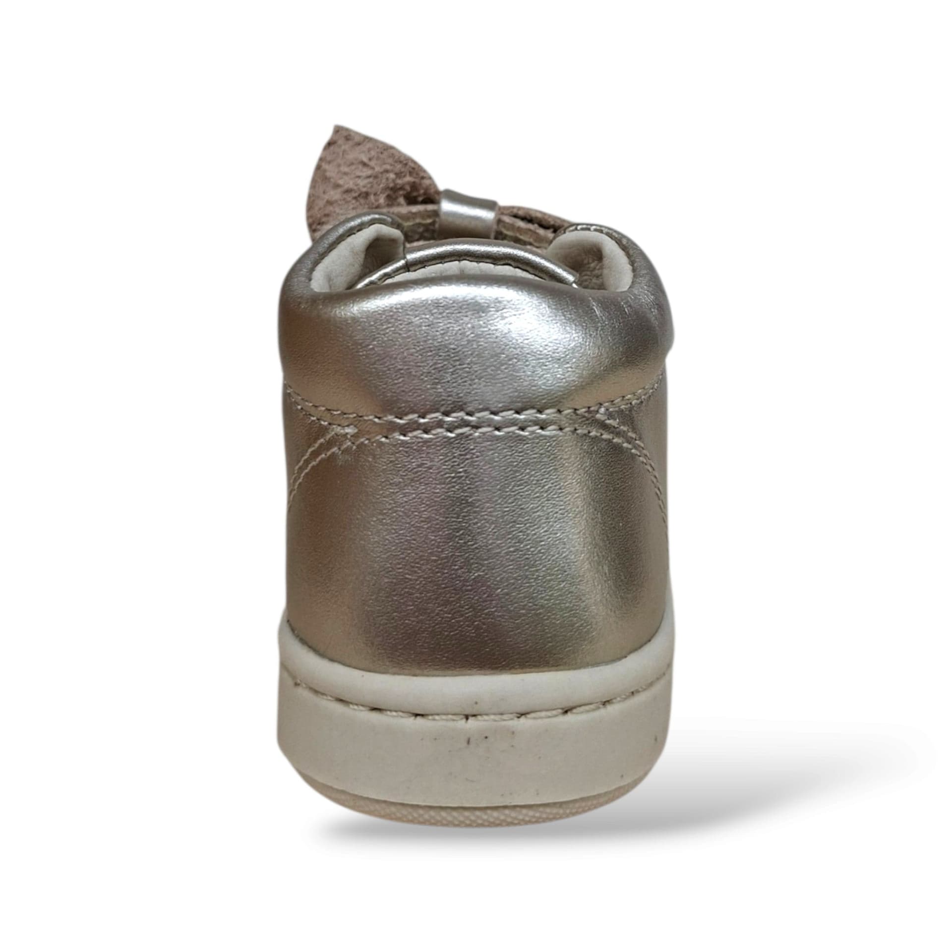 Balducci Cita 7450 Primi Passi Bambina Platino | Vera Pelle Luminosa Velcro Fiocco Estraibile Linea Soft Made in Italy Preziosa Glamour Battesimo Cerimonia | Taglie 19-24 | Scarpetteria Gica - 3