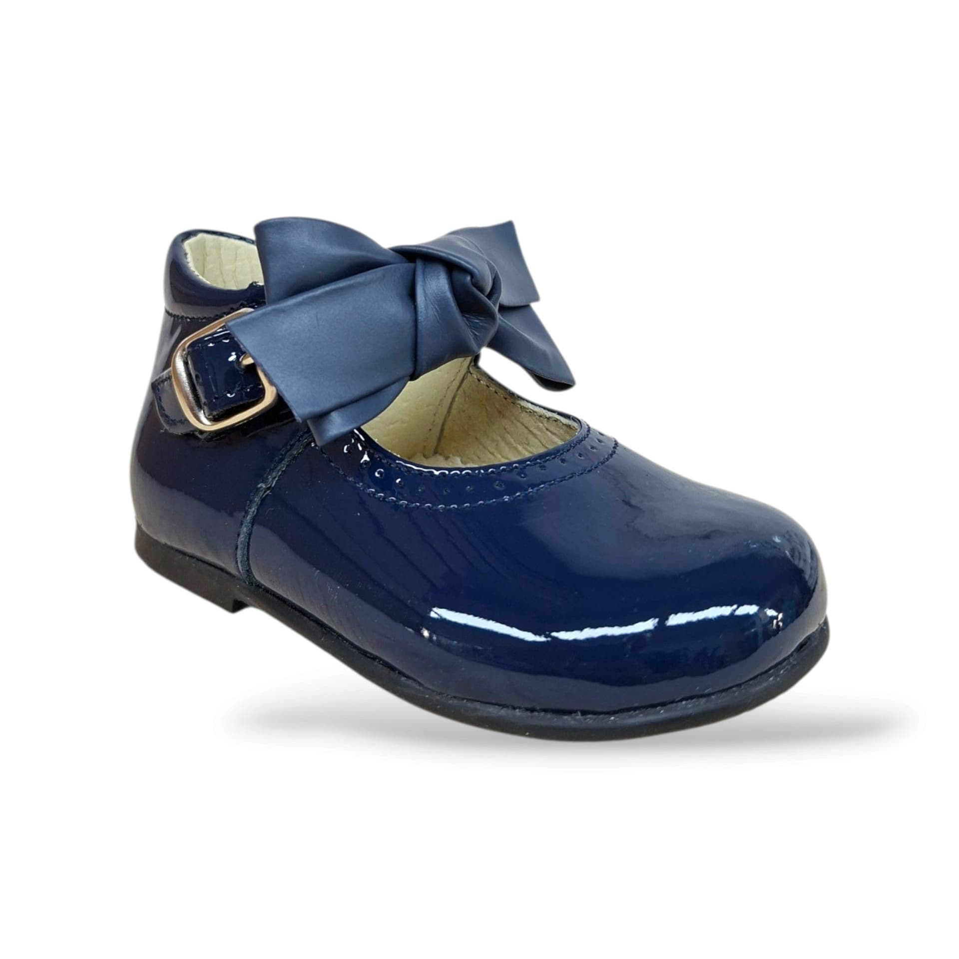 Panyno B1528 Ballerina Bambolina Primi Passi Bambina Blue | Vernice Lucida Fiocco Estraibile Fibbia Vivace Originale Contemporanea | Taglie 19-23 | Scarpetteria Gica - 2