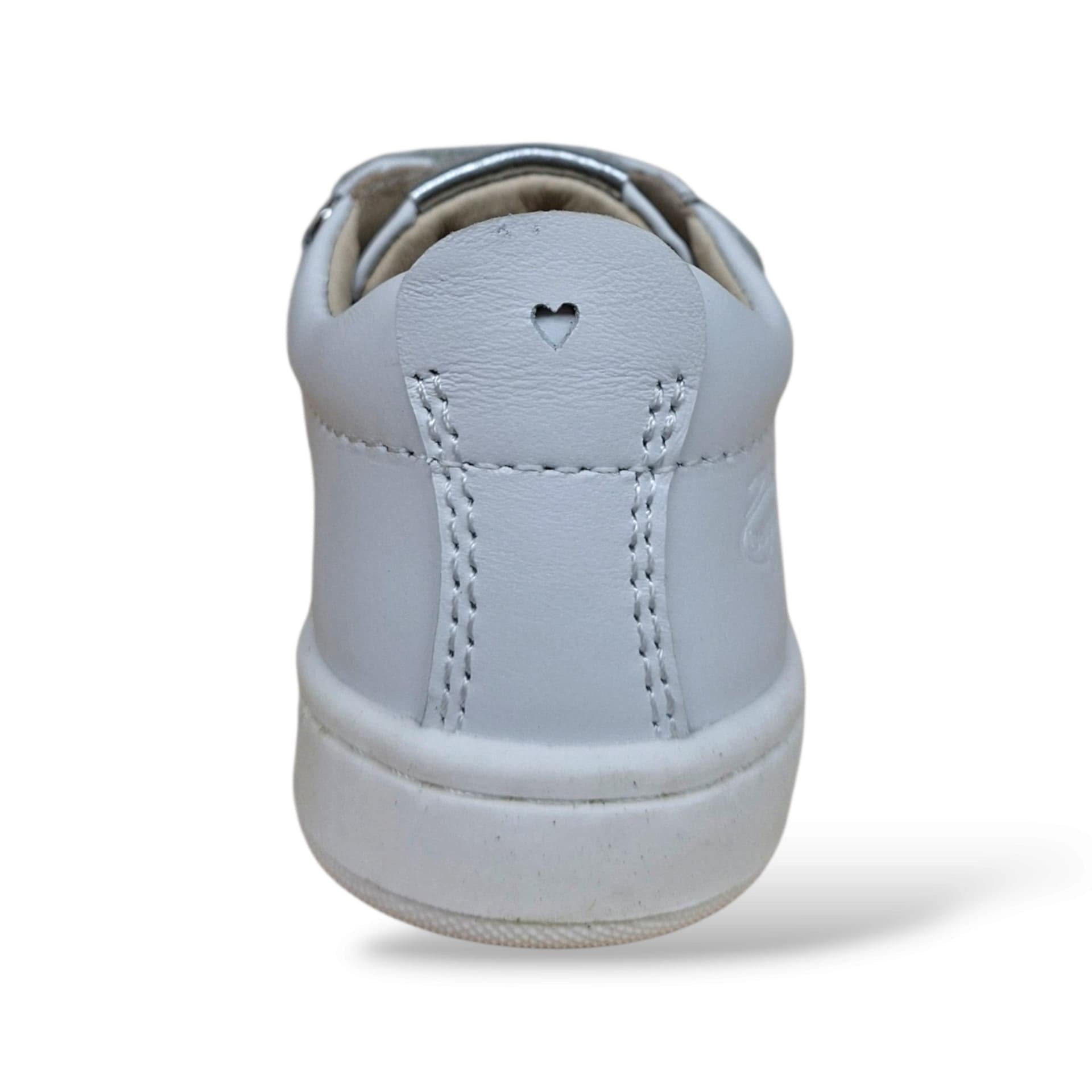 Balducci Cita 6642 Primi Passi Bambina Bianco Argento | Vera Pelle Luminosa Pura Velcro Linea Soft Made in Italy Iconica Battesimo Cerimonia Elegante | Taglie 18-24 | Scarpetteria Gica - 3