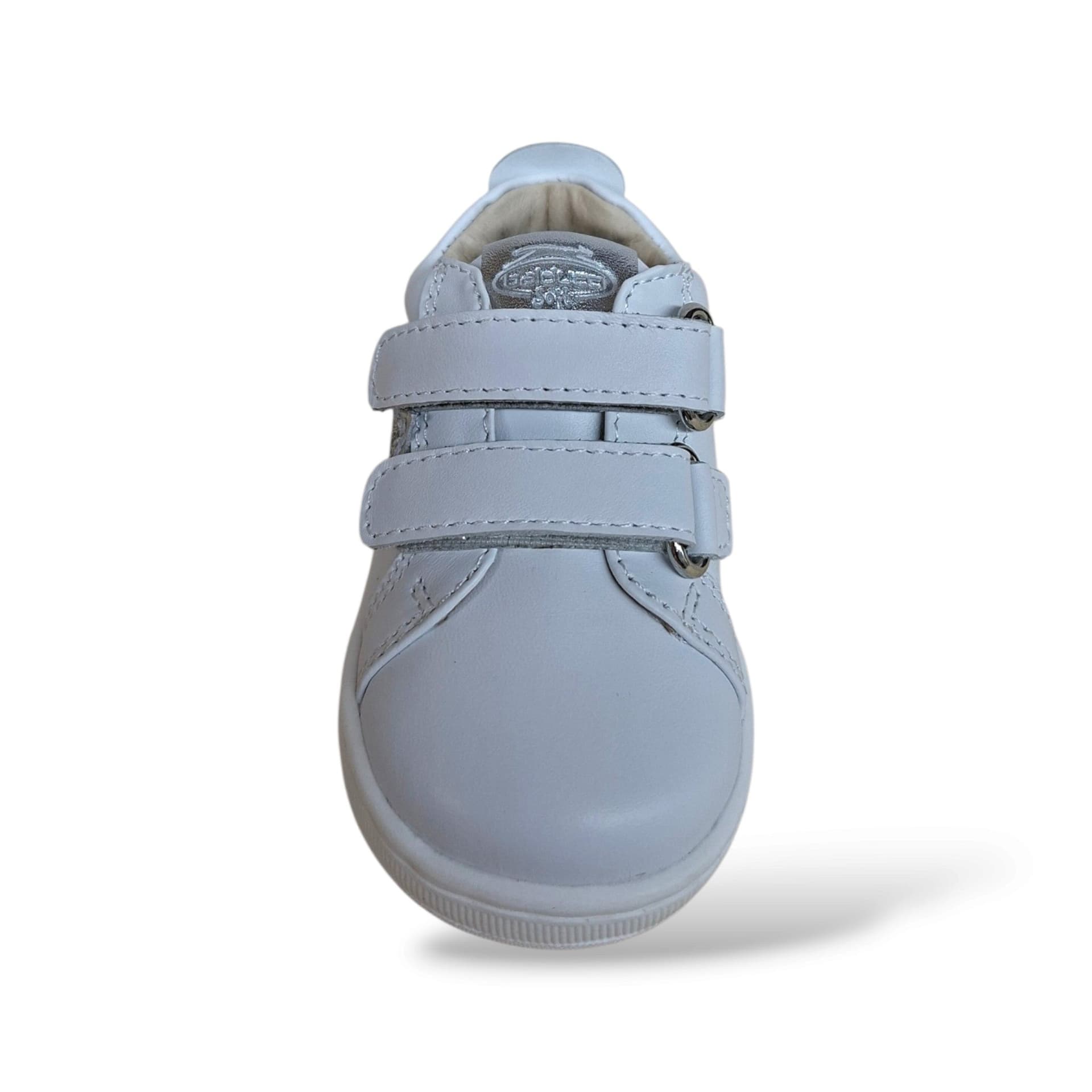Balducci Cita 6642 Primi Passi Bambina Bianco Argento | Vera Pelle Luminosa Pura Velcro Linea Soft Made in Italy Iconica Battesimo Cerimonia Elegante | Taglie 18-24 | Scarpetteria Gica - 4