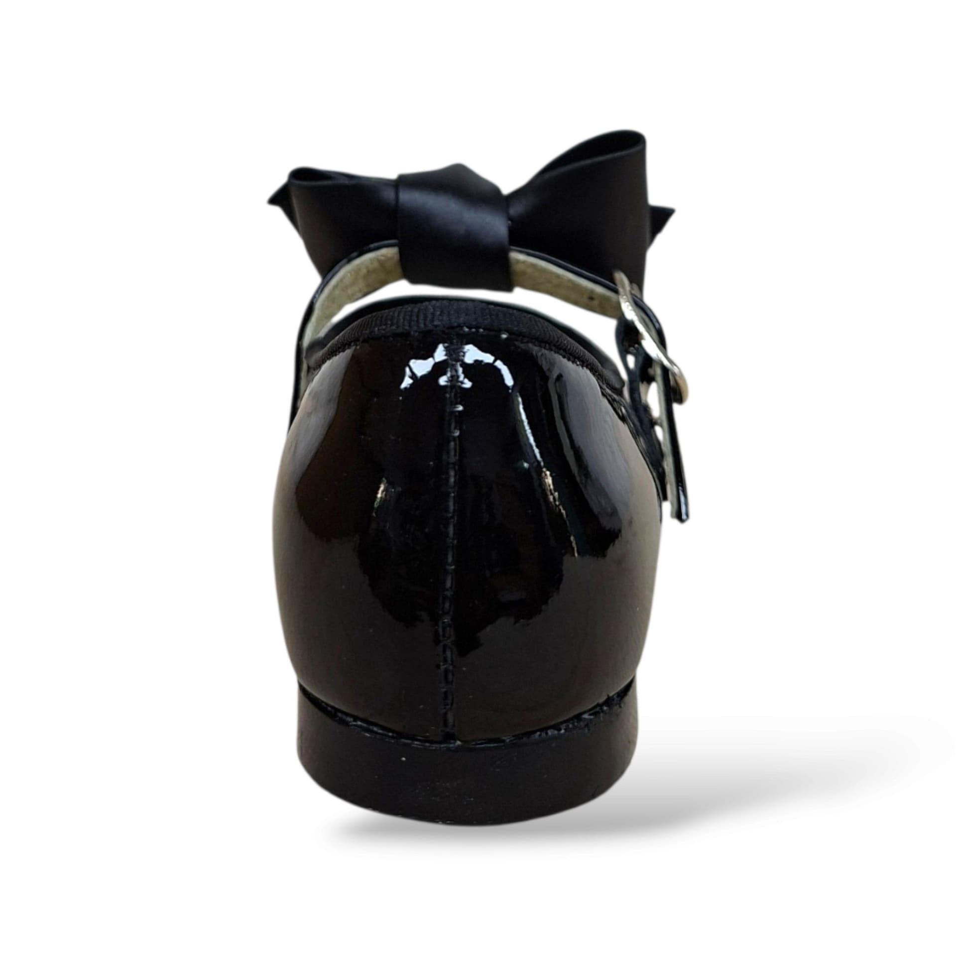 Panyno B2601 Ballerina Bambolina Bambina Nero | Vernice Lucida Fiocco Estraibile Fibbia Elegante Classica Cerimonia | Taglie 24-29 | Scarpetteria Gica - 3