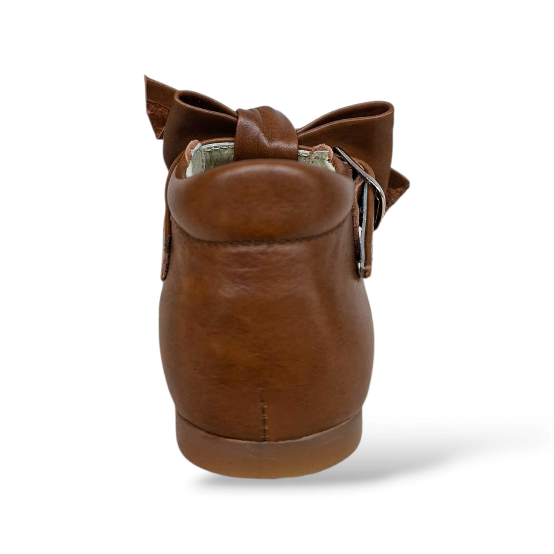 Panyno B1528 Ballerina Bambolina Primi Passi Bambina Tabacco | Pelle Morbida Fiocco Estraibile Fibbia Earth-Tone Autunnale Premium | Taglie 19-23 | Scarpetteria Gica - 3