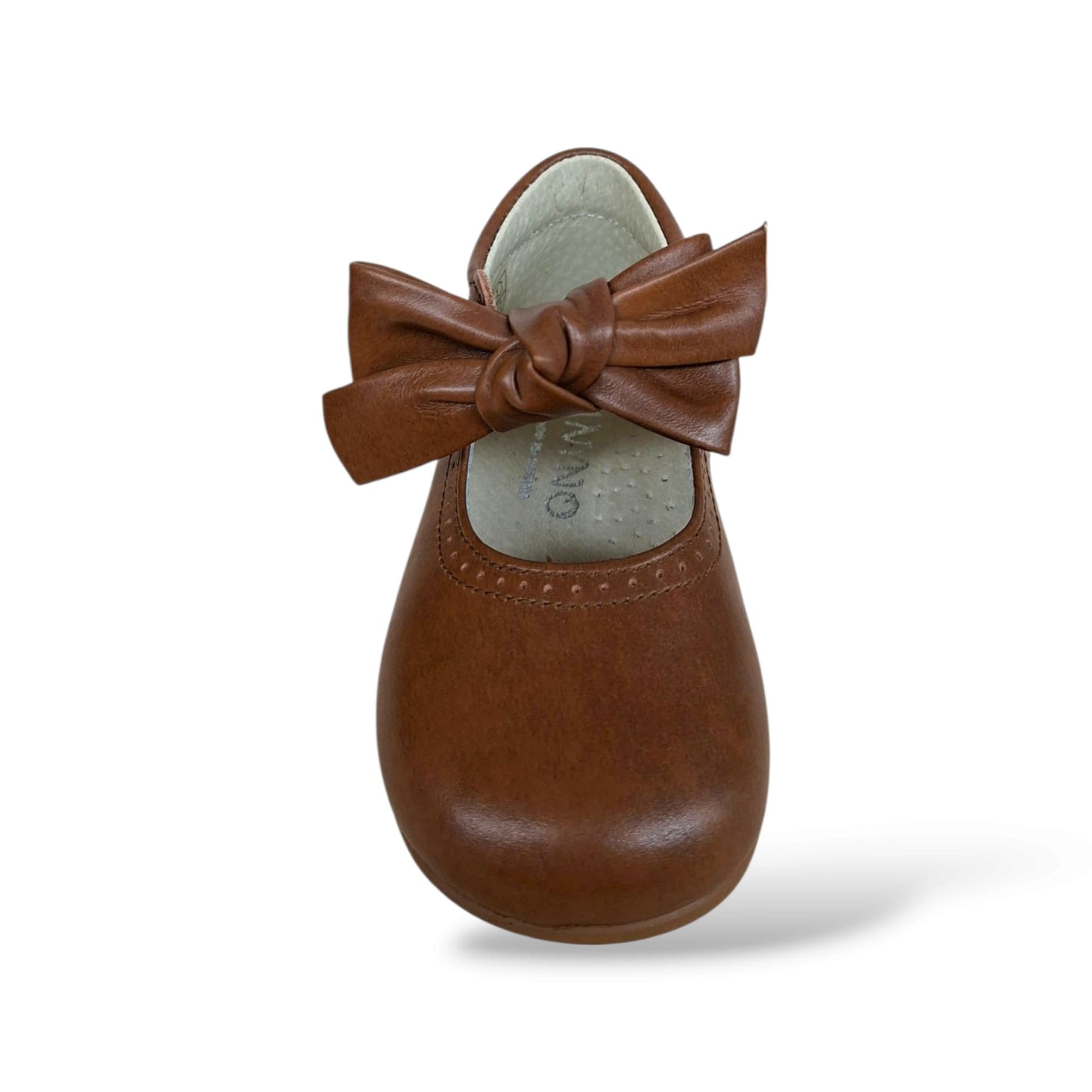 Panyno B1528 Ballerina Bambolina Primi Passi Bambina Tabacco | Pelle Morbida Fiocco Estraibile Fibbia Earth-Tone Autunnale Premium | Taglie 19-23 | Scarpetteria Gica - 4
