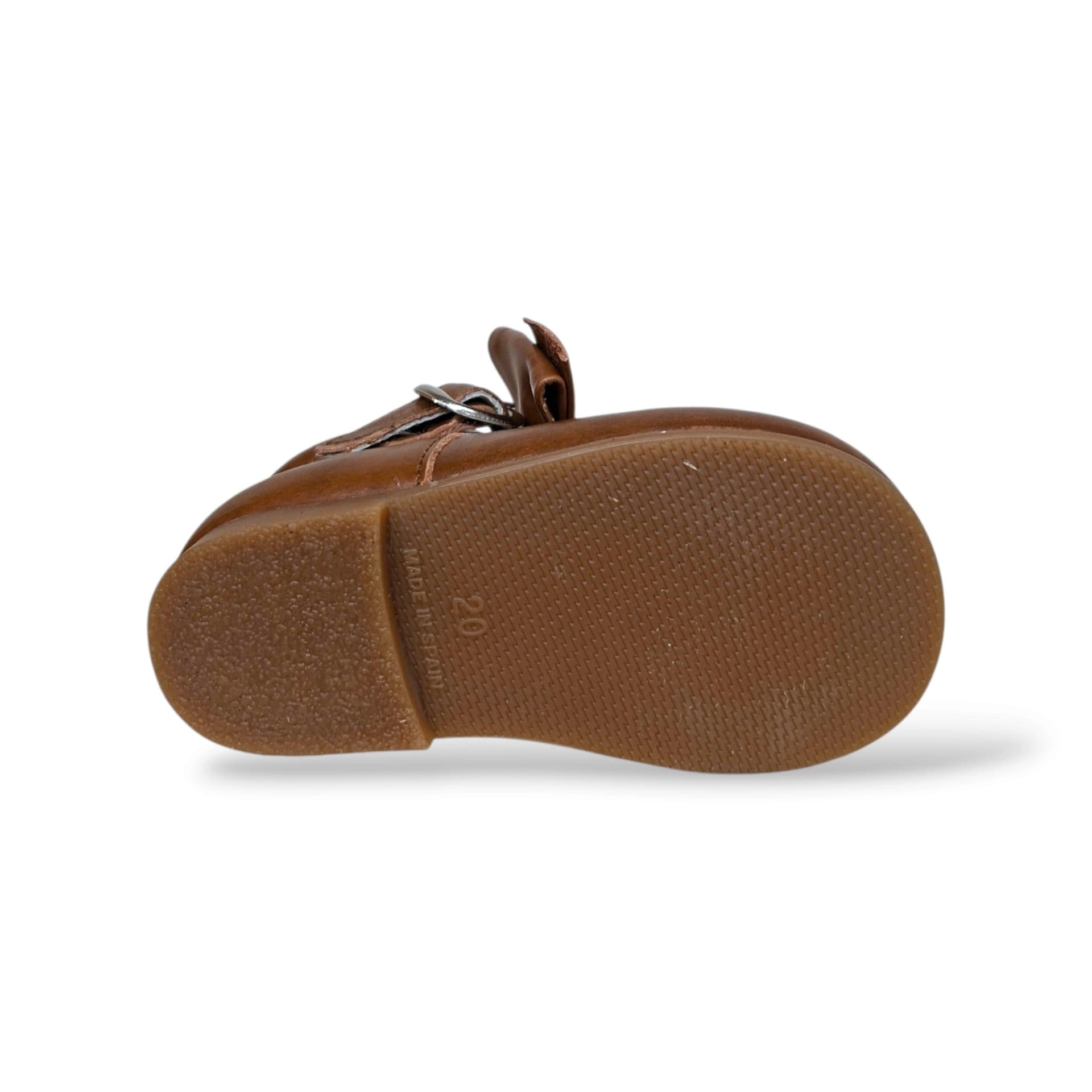 Panyno B1528 Ballerina Bambolina Primi Passi Bambina Tabacco | Pelle Morbida Fiocco Estraibile Fibbia Earth-Tone Autunnale Premium | Taglie 19-23 | Scarpetteria Gica - 5