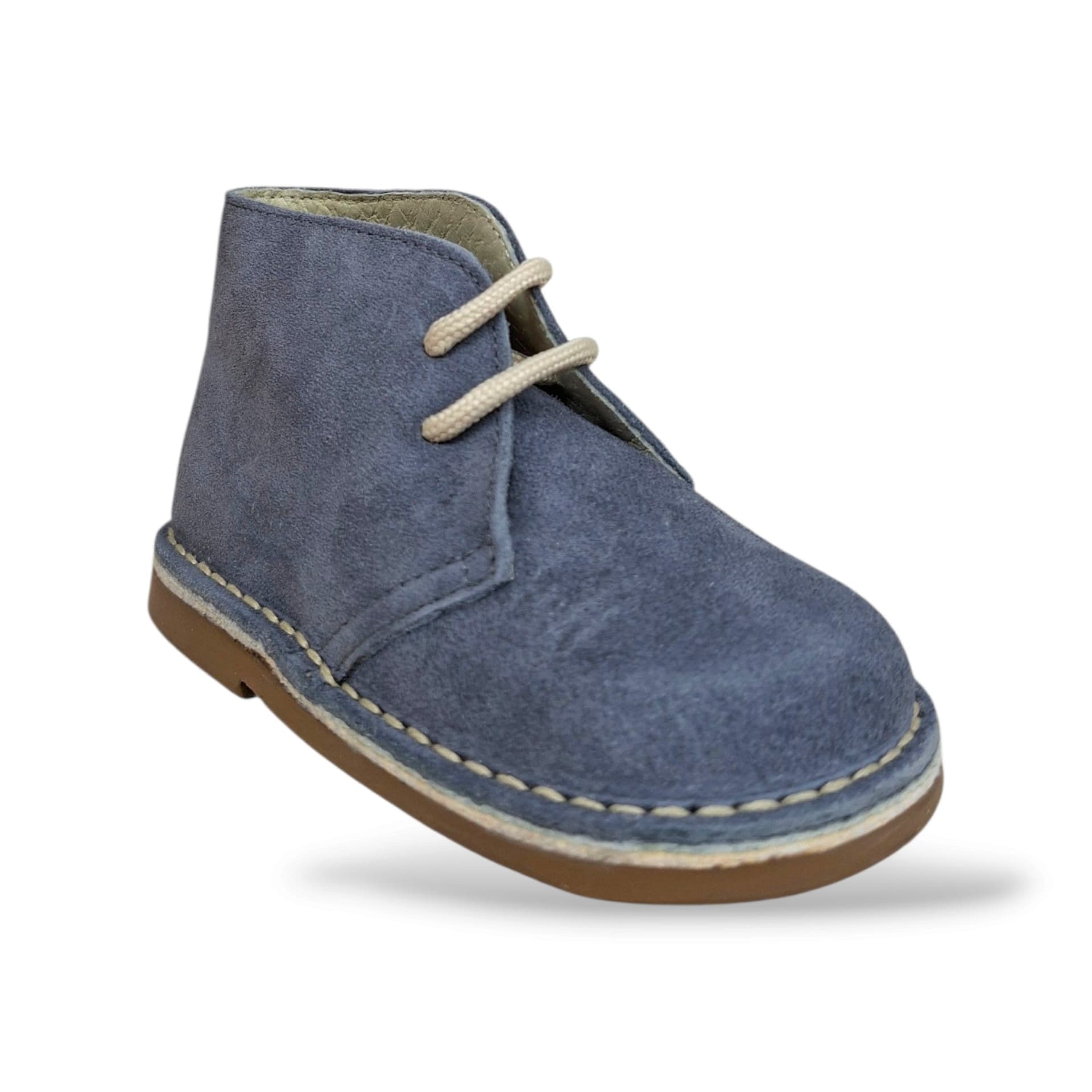 Panyno B2920 Polacchino Bambini Grigio | Suede Crosta Morbido Lacci Stile Clarks Unisex Contemporaneo Minimal Urban Scuola | Taglie 19-27 | Scarpetteria Gica - 2