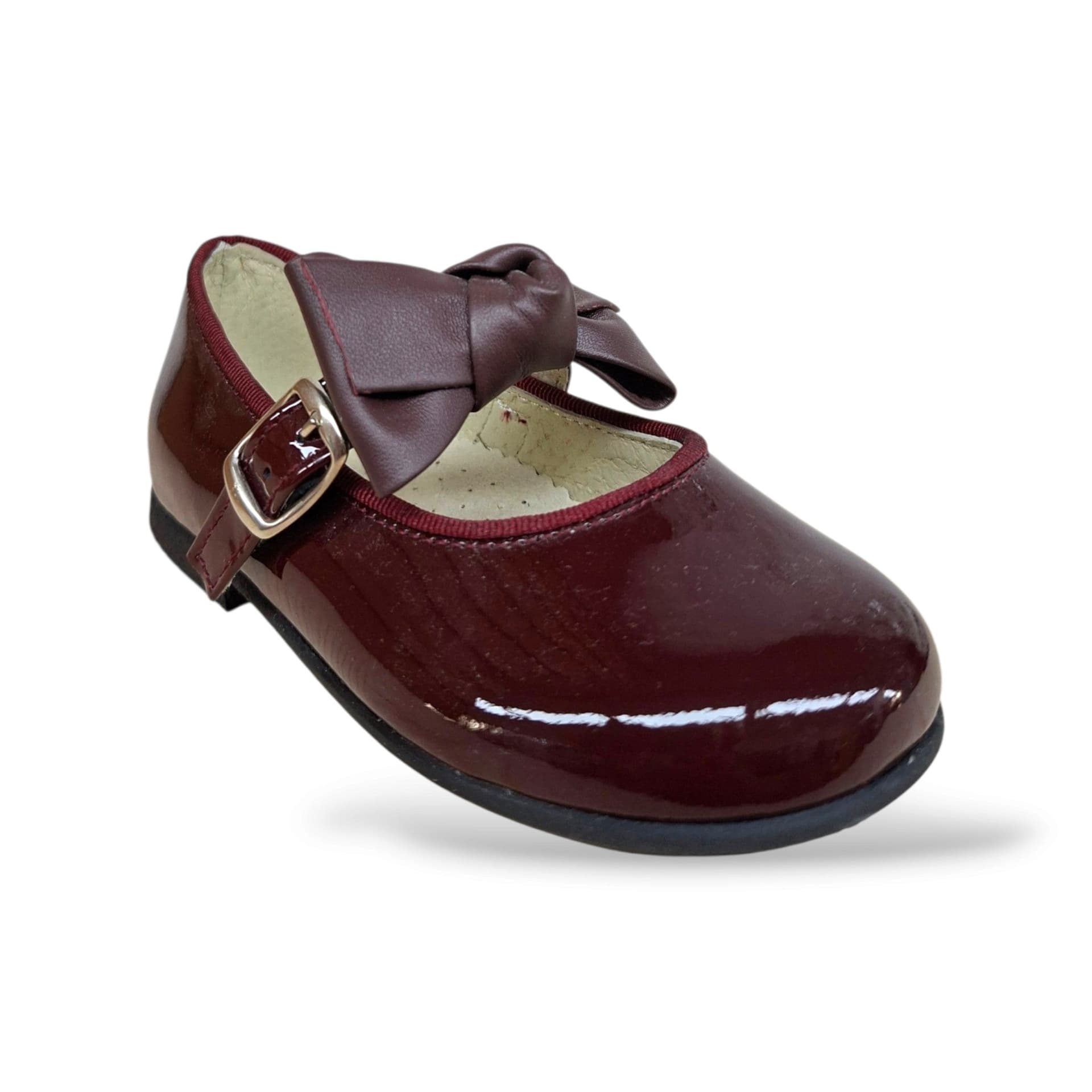 Panyno B2601 Ballerina Bambolina Bambina Bordeaux | Vernice Lucida Fiocco Estraibile Fibbia Romantica Elegante Cerimonia Scuola | Taglie 24-29 | Scarpetteria Gica - 2