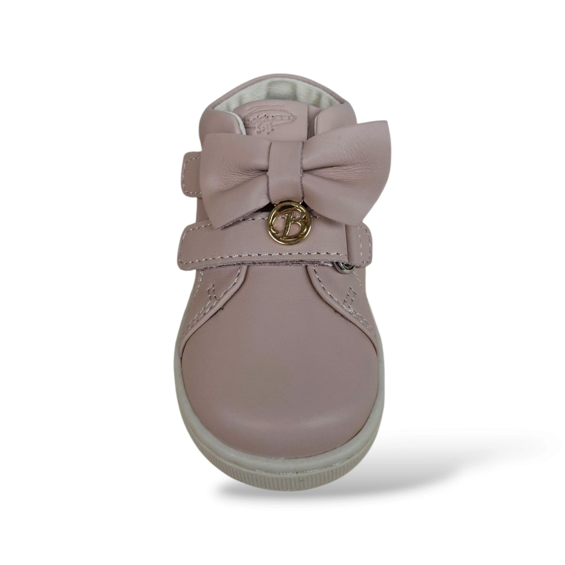 Balducci Cita 7450 Primi Passi Bambina Cipria | Vera Pelle Morbida Velcro Fiocco Linea Soft Made in Italy Artigianale Comfort Naturale Crescita Sana | Taglie 19-24 | Scarpetteria Gica - 4