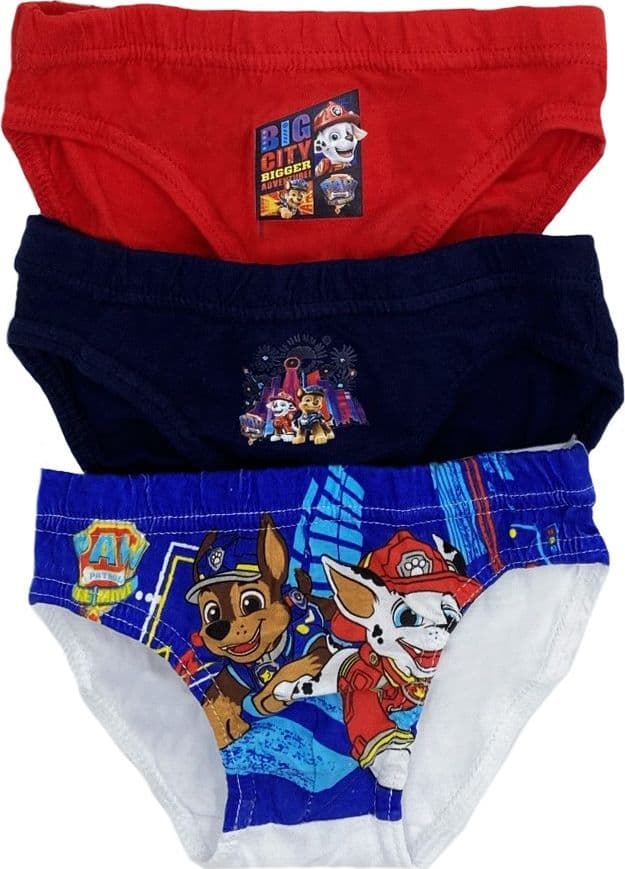 N. 3 slip paw patrol bambino da 2 a 8 anni