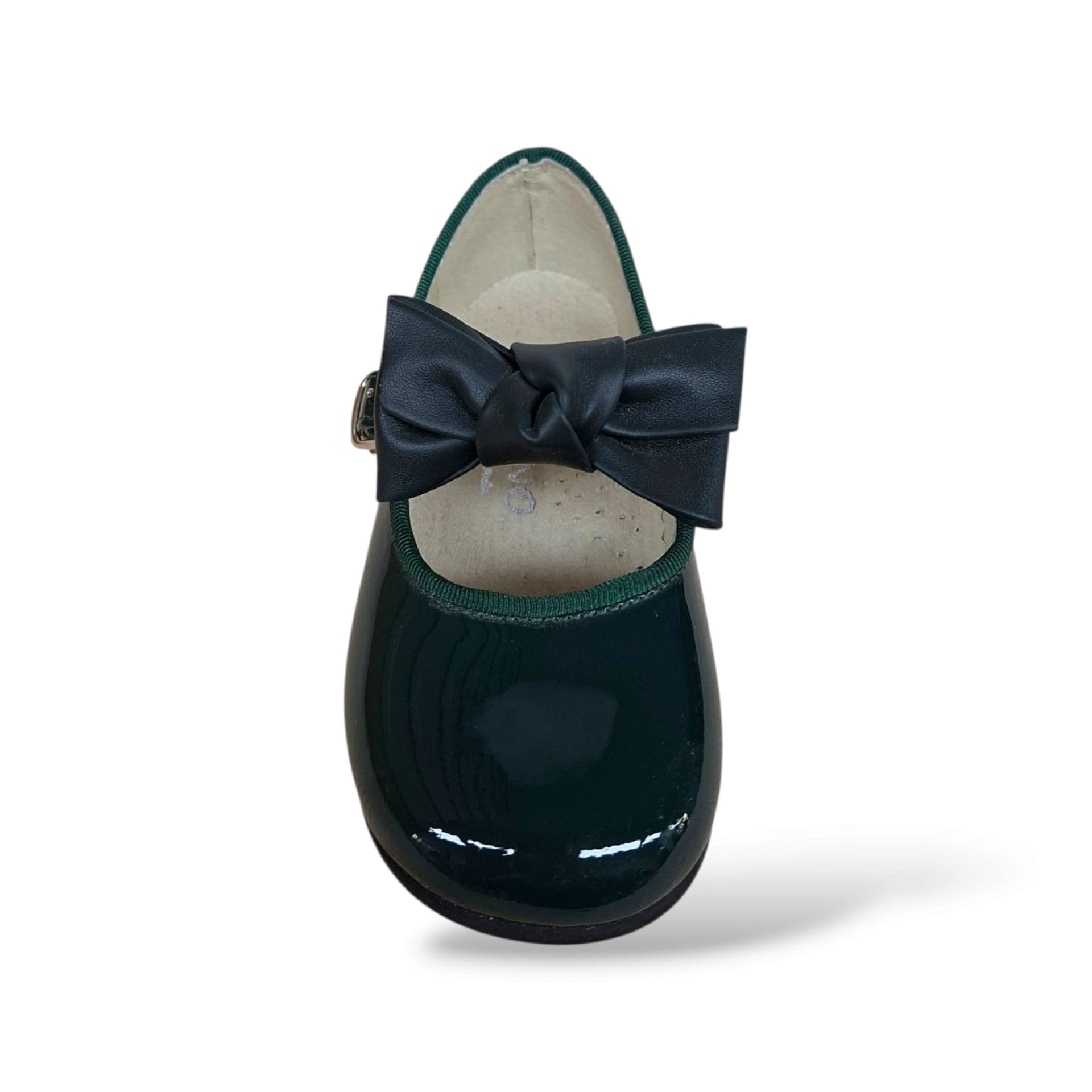 Panyno B2601 Ballerina Bambolina Bambina Verdone | Vernice Fiocco Estraibile Fibbia Elegante Originale Autunno | Taglie 24-29 | Scarpetteria Gica - 4