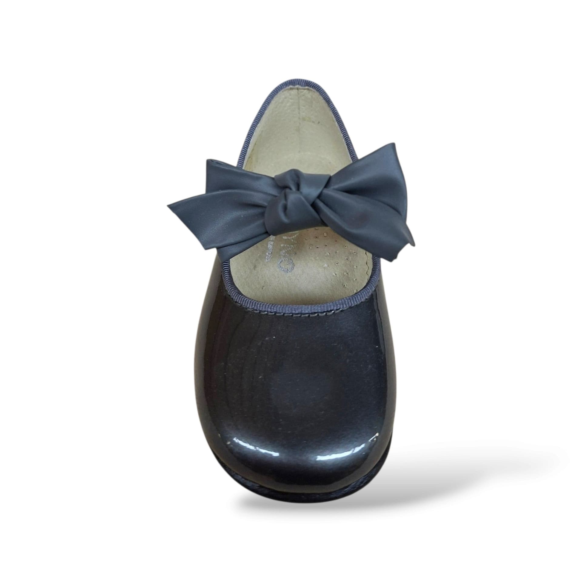 Panyno B2601 Ballerina Bambolina Bambina Grigio | Vernice Lucida Fiocco Estraibile Fibbia Minimal Sofisticata Moderna | Taglie 24-29 | Scarpetteria Gica - 4