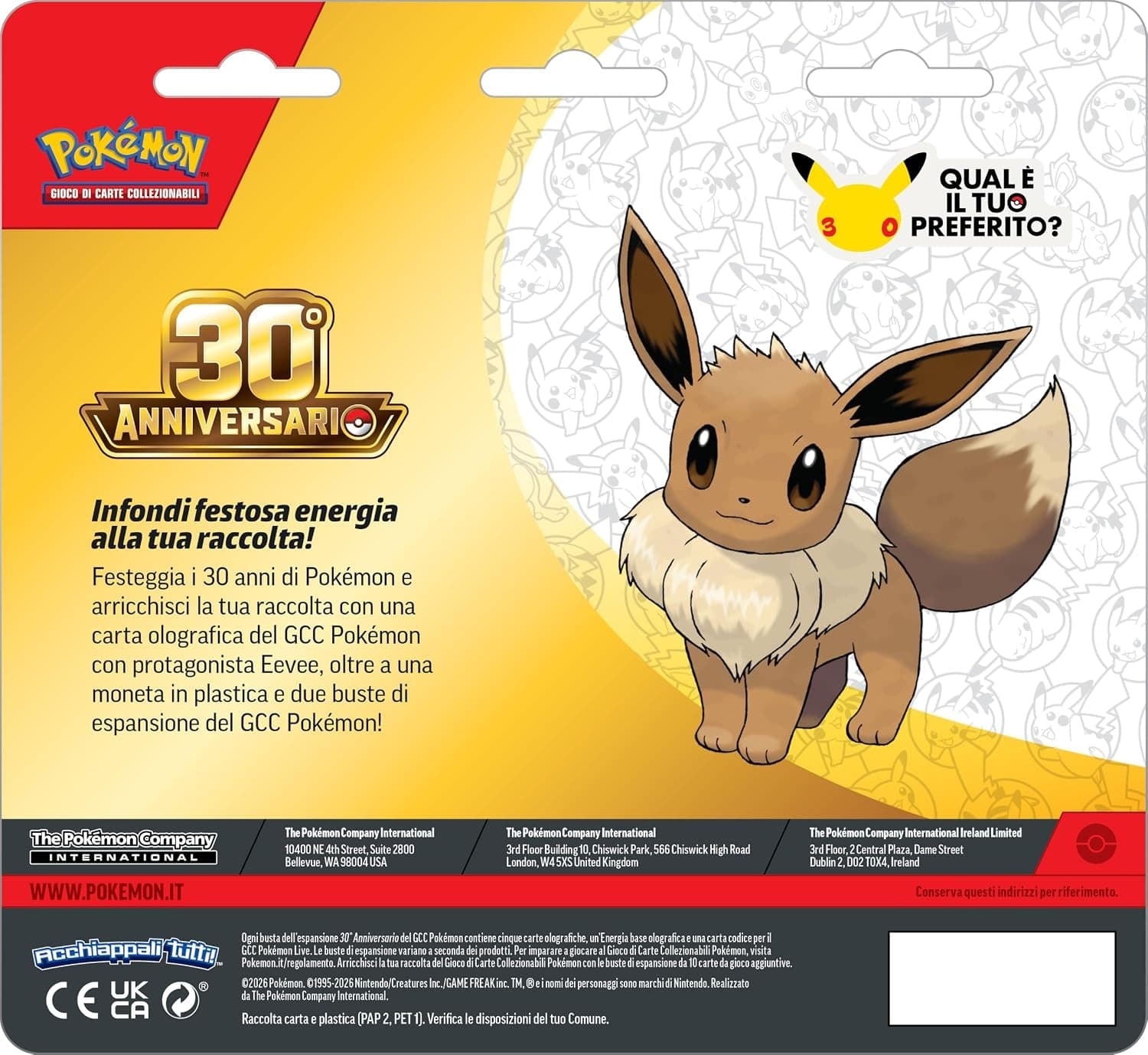 Pokémon: confezione da due buste dell’espansione 30° Anniversario del GCC Pokémon - 2