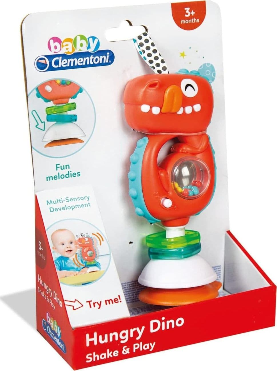 Clementoni - Sonaglino Interattivo Hungry Dino Shake & Play 17330 - 3