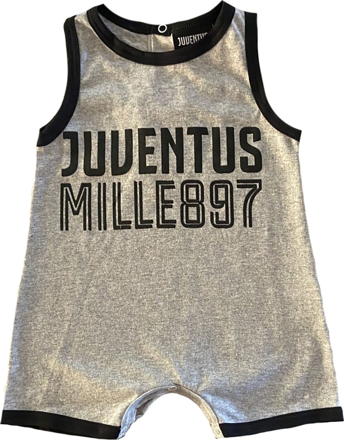 Body Juventus neonato senza maniche da 0 a 12 mesi colore grigio