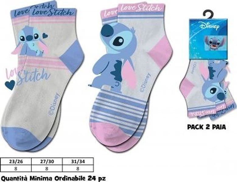 N. 4 Calzini Stitch bambina misure 23-26, 27-30, 31-34 - 2