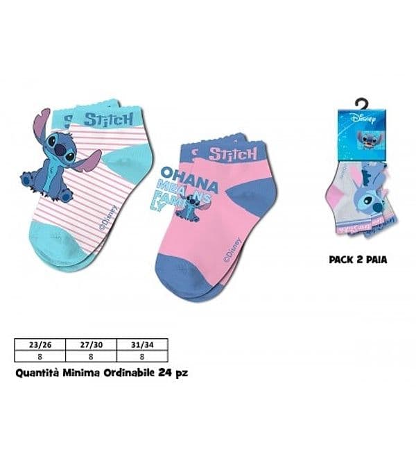 N. 4 Calzini Stitch bambina misure 23-26, 27-30, 31-34 - 3