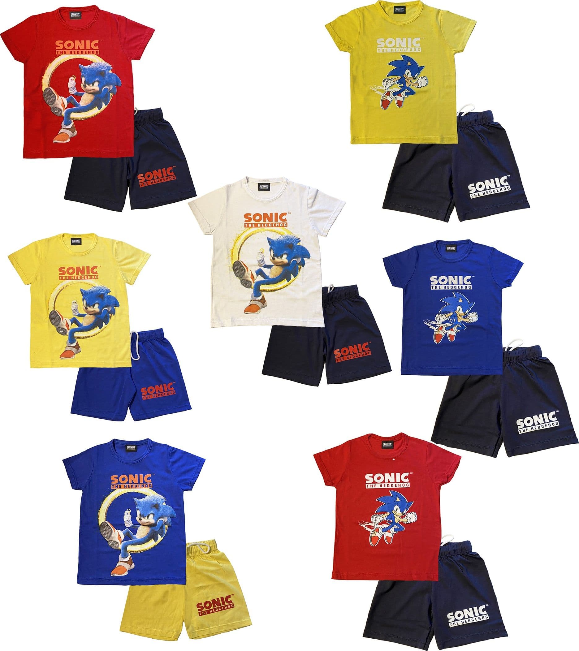 Completo Sonic bambino da 3 a 7 anni made in Italy - 1