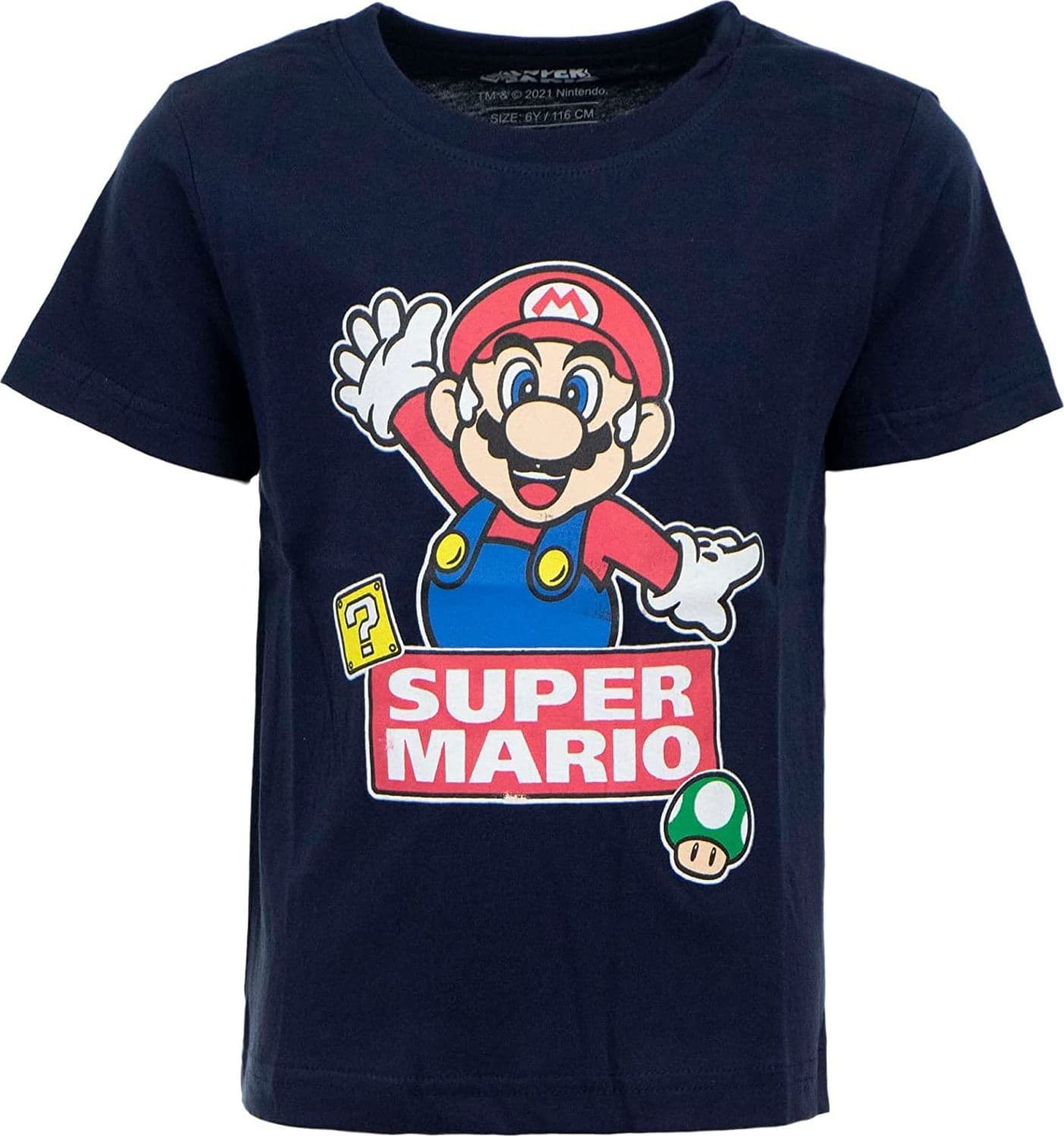 T-Shirt Maglia Maglietta a Maniche Corte Super Mario Primavera Estate - 3