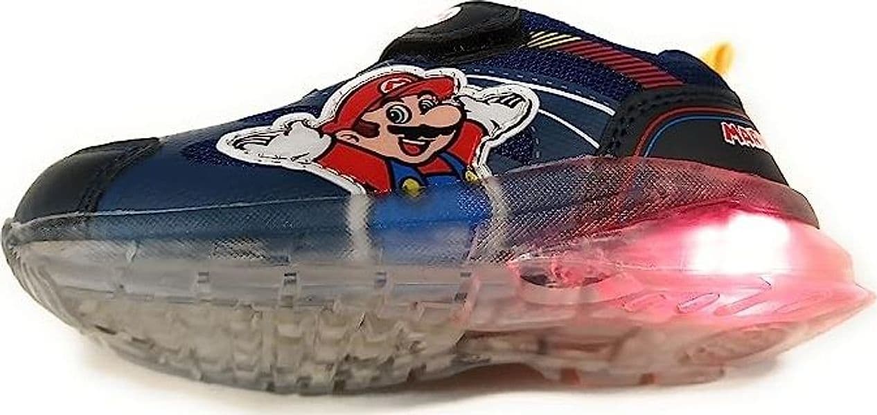Scarpe Super Mario con luci numeri dal 24 al 32 Blu - 3