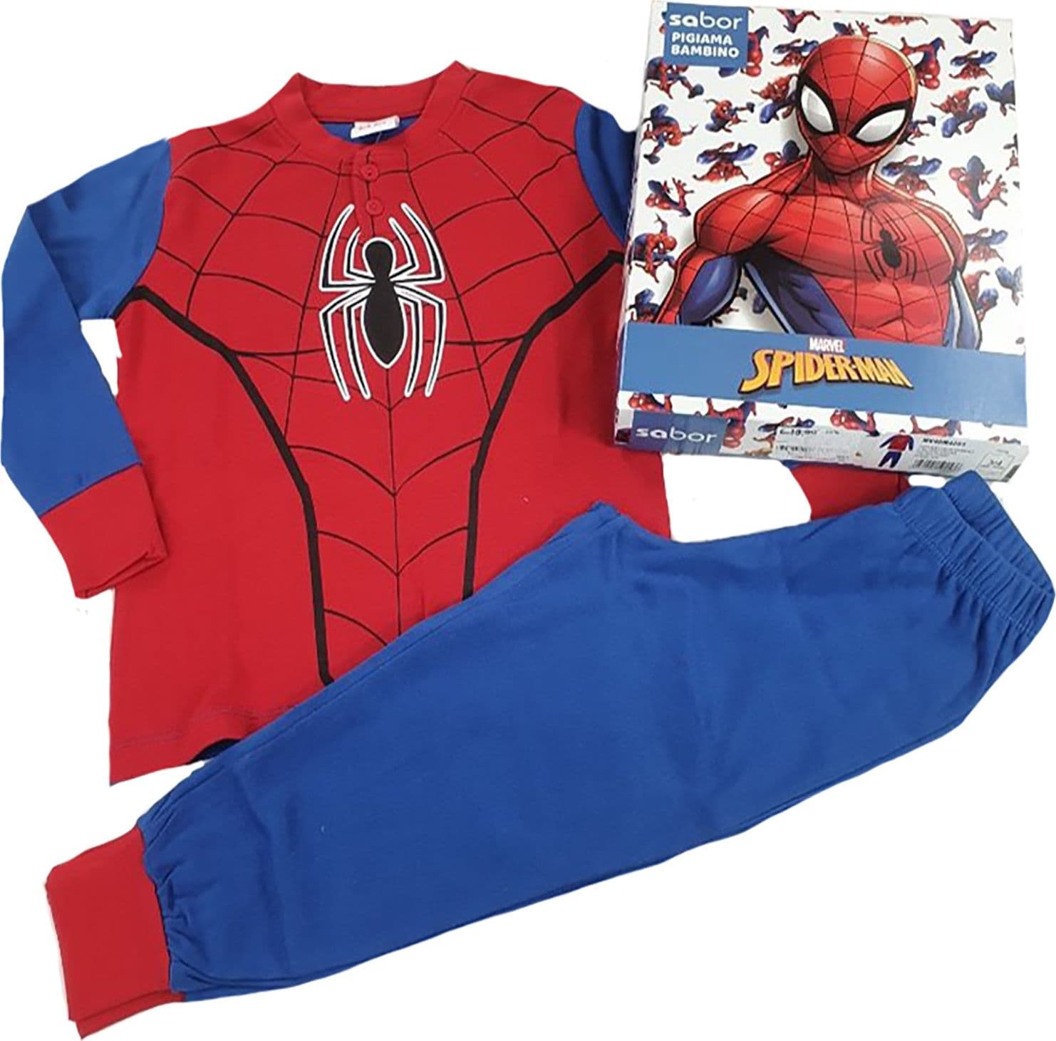 Pigiama Spiderman in caldo cotone da 3 a 10 anni Inverno - 3