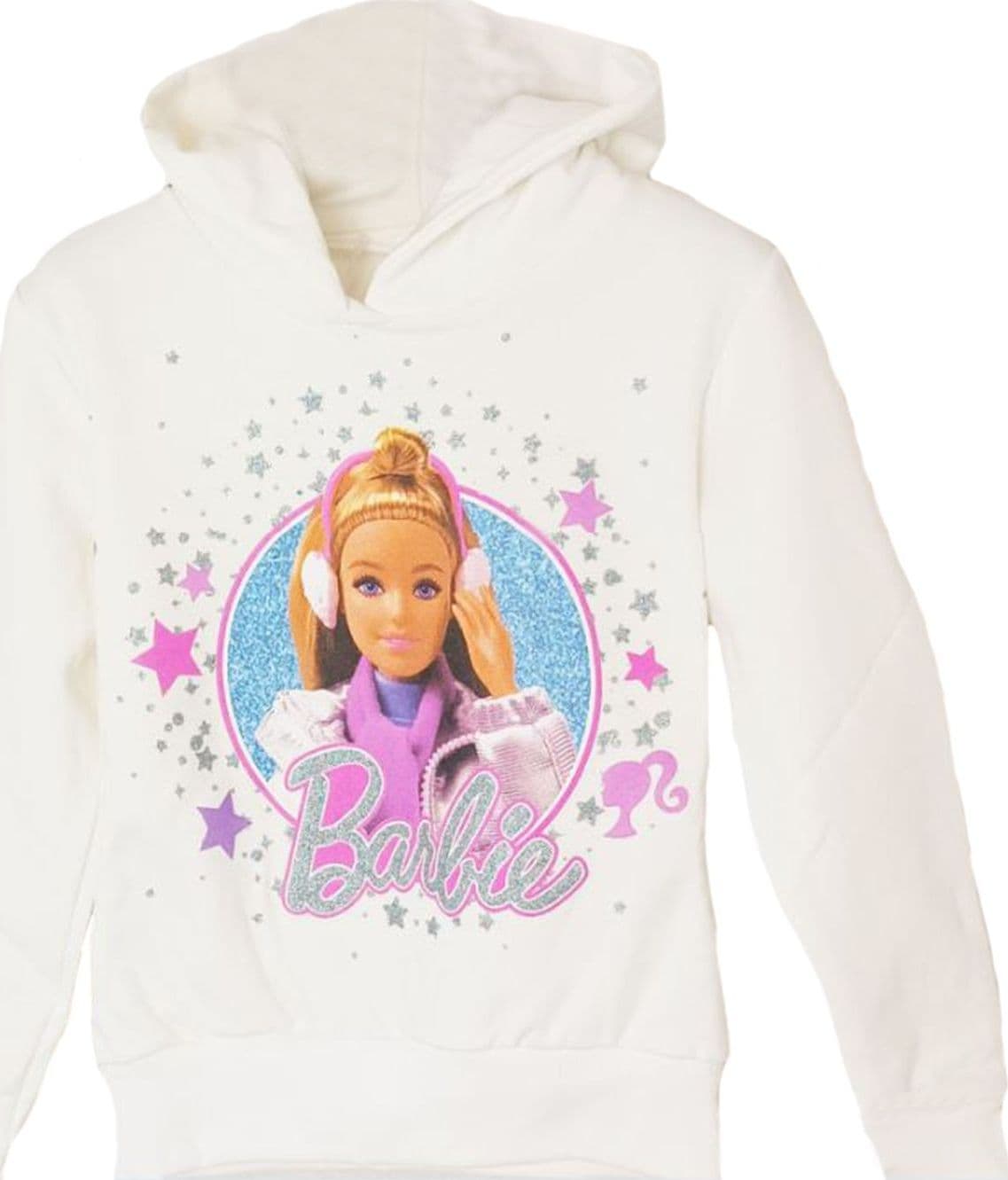 Felpa Barbie da 4 a 12 anni interno felpato vari colori made in Italy - 4
