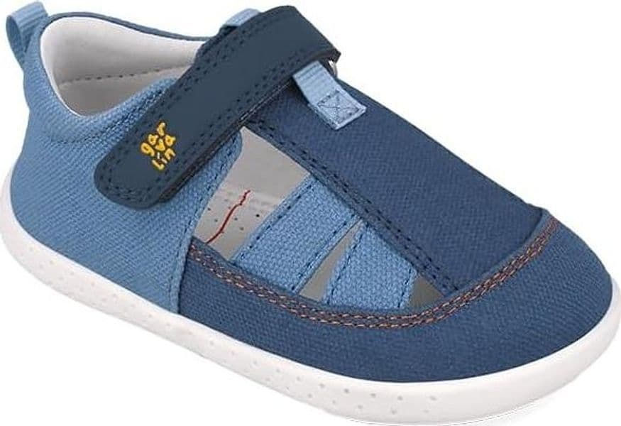 Sandali bambino blu primi passi barefoot 19 -26 Garvalin - 2